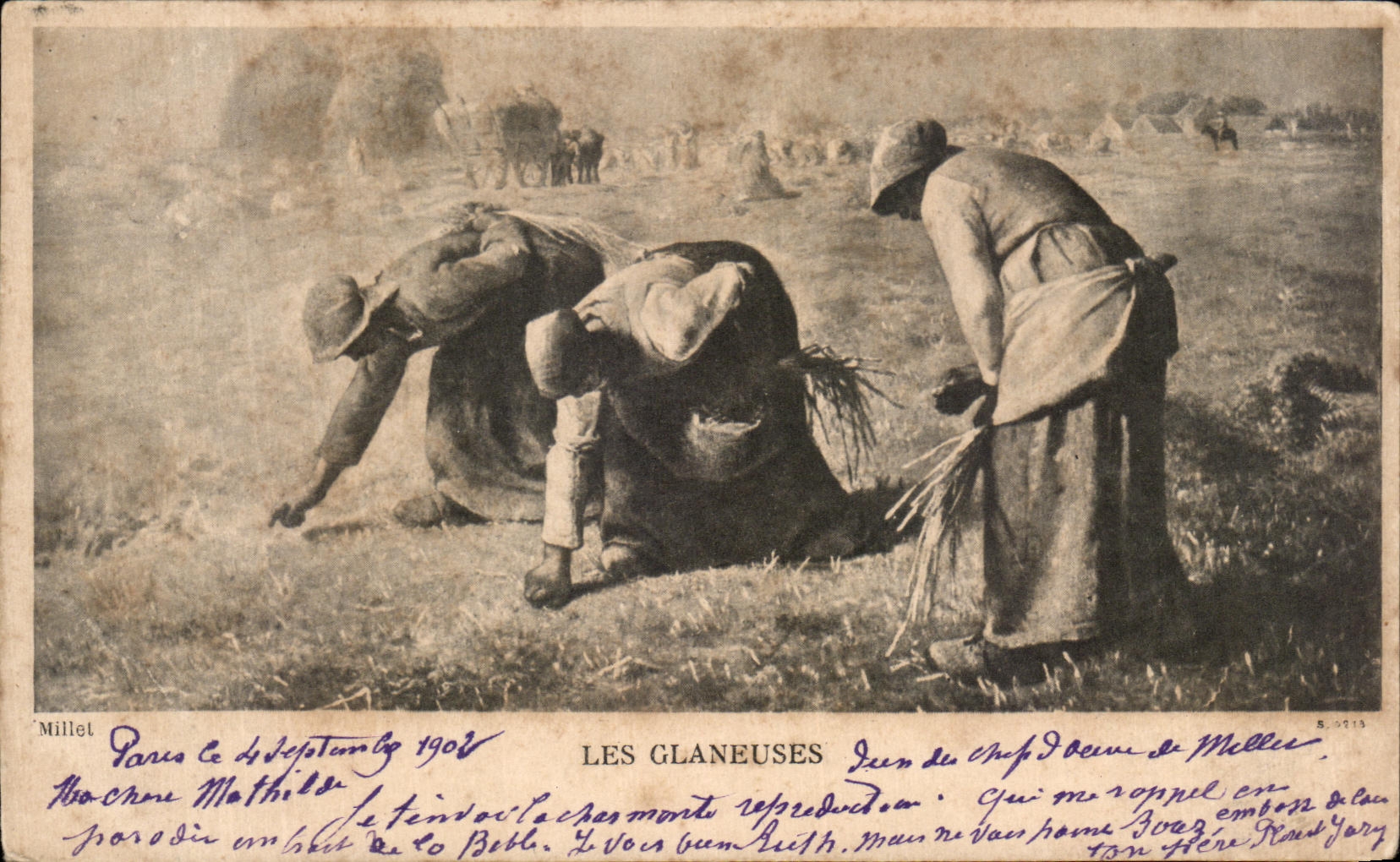 CPA Fantaisie Les glaneuses Millet 