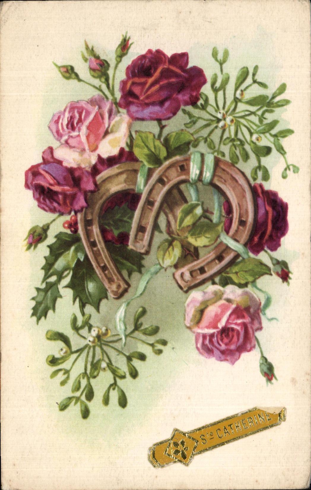 CPA Fantaisie Flowers Horseshoe co Catherine