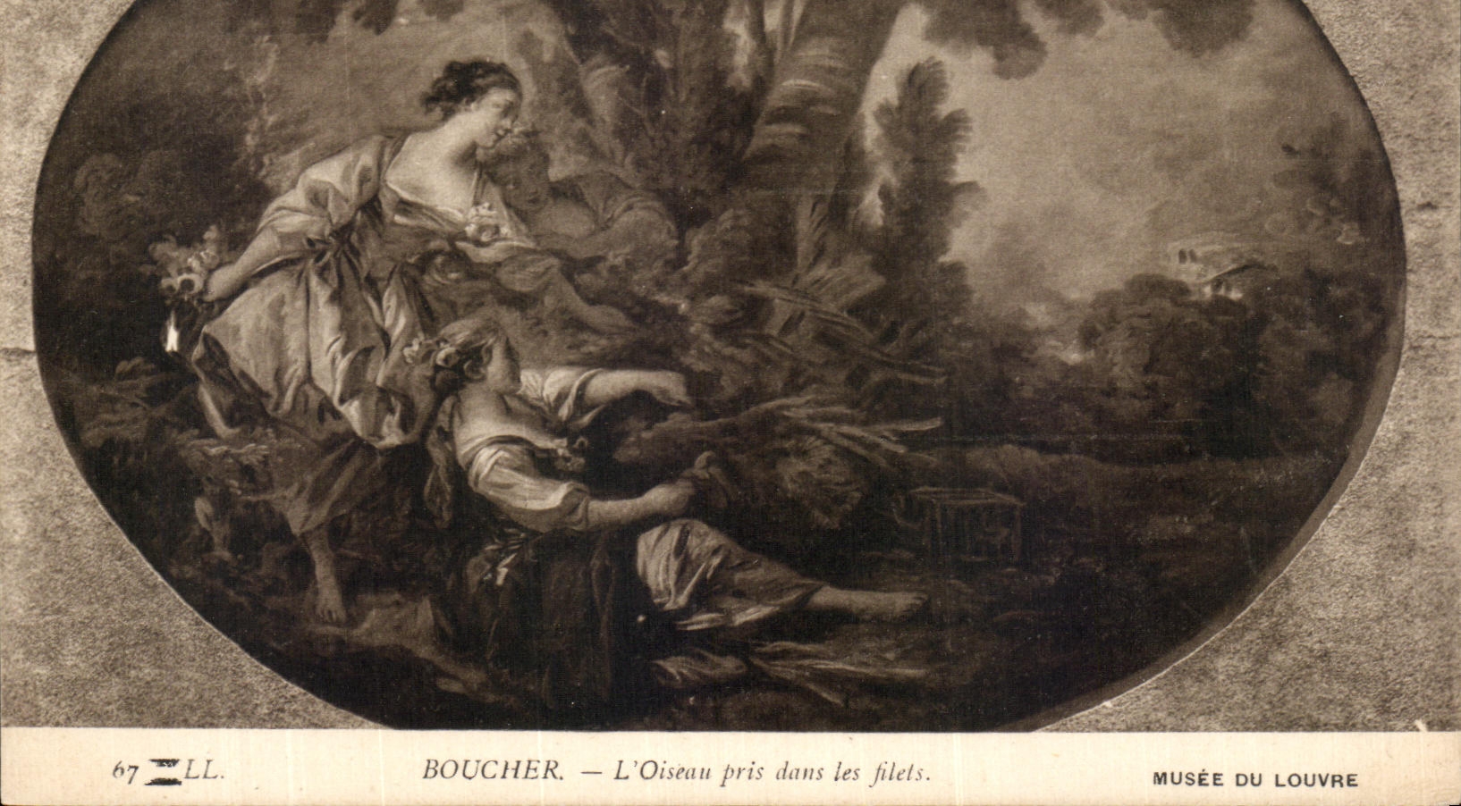 CPA Boucher L'Oiseau Pris Dans Les Filets Musee Du Louvre Paris 