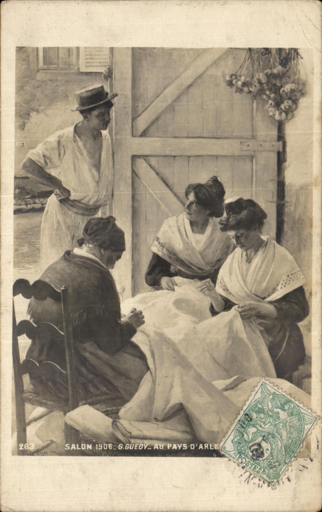 CPA Salon 1906 Guedy Au Pays d'Arles Folklore Costumes