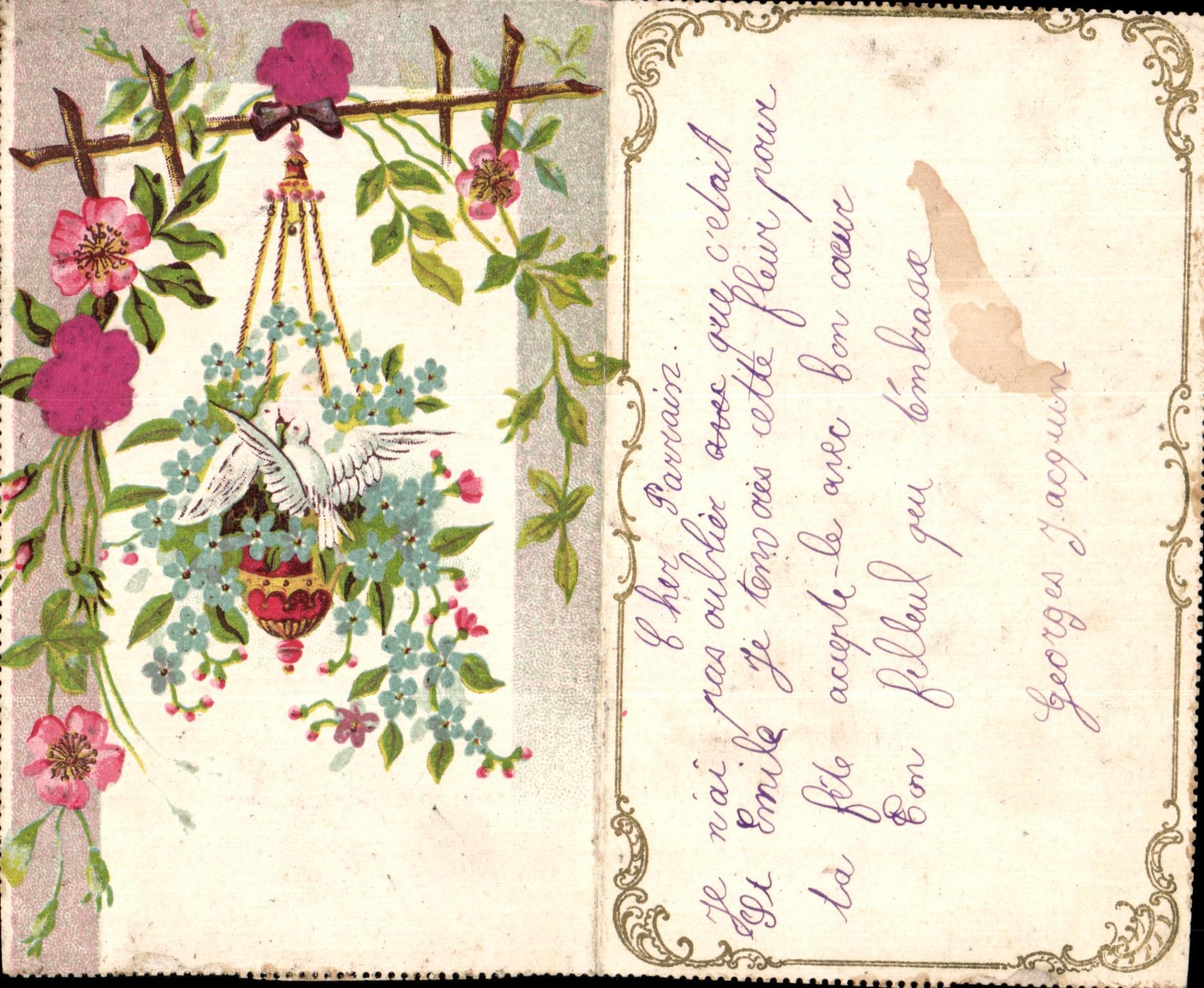 La fantasia de CPA florece palomas