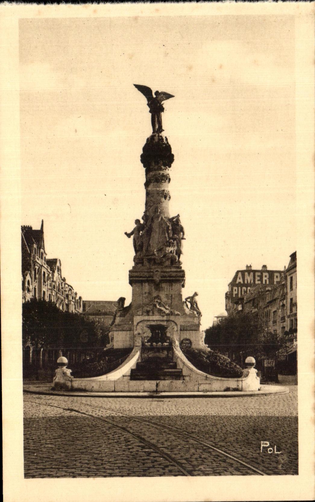 CPA the Reappearing City Rheims Places of Erlon the Sube Fountain