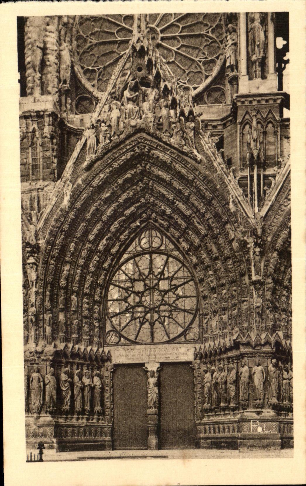 CPA the Reappearing City Rheims the Cathedral the Large Gate