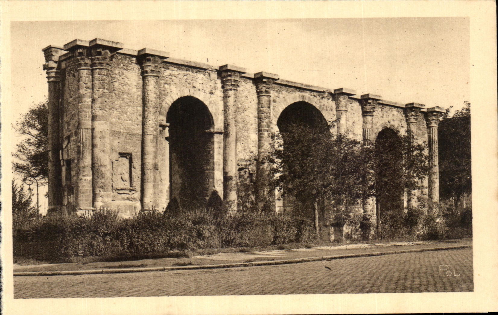 CPA the Reappearing City Rheims carries Mars Old Gate Galio Romaine