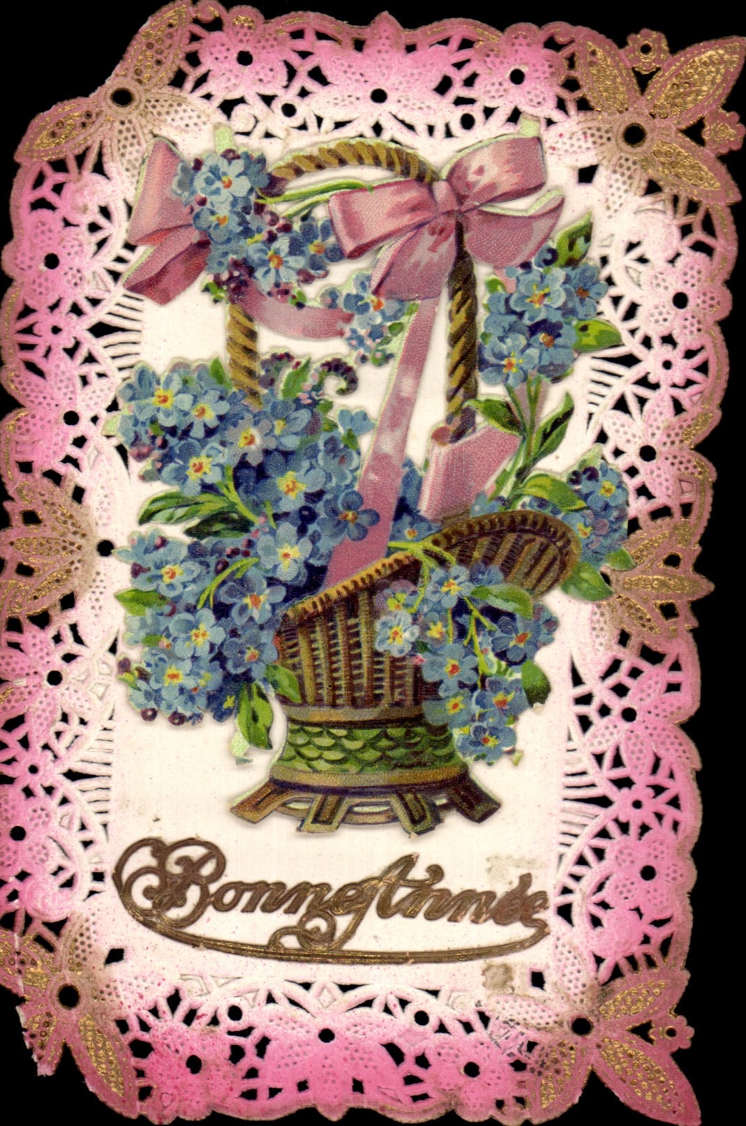 La fantasia de CPA florece brodee de la Feliz Ano Nuevo