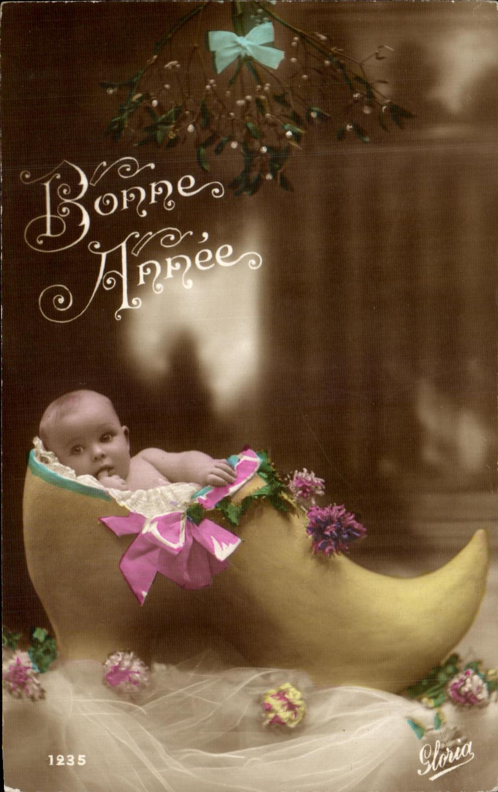 Bebe AnneeSabot del nino de la fantasia de CPA buen