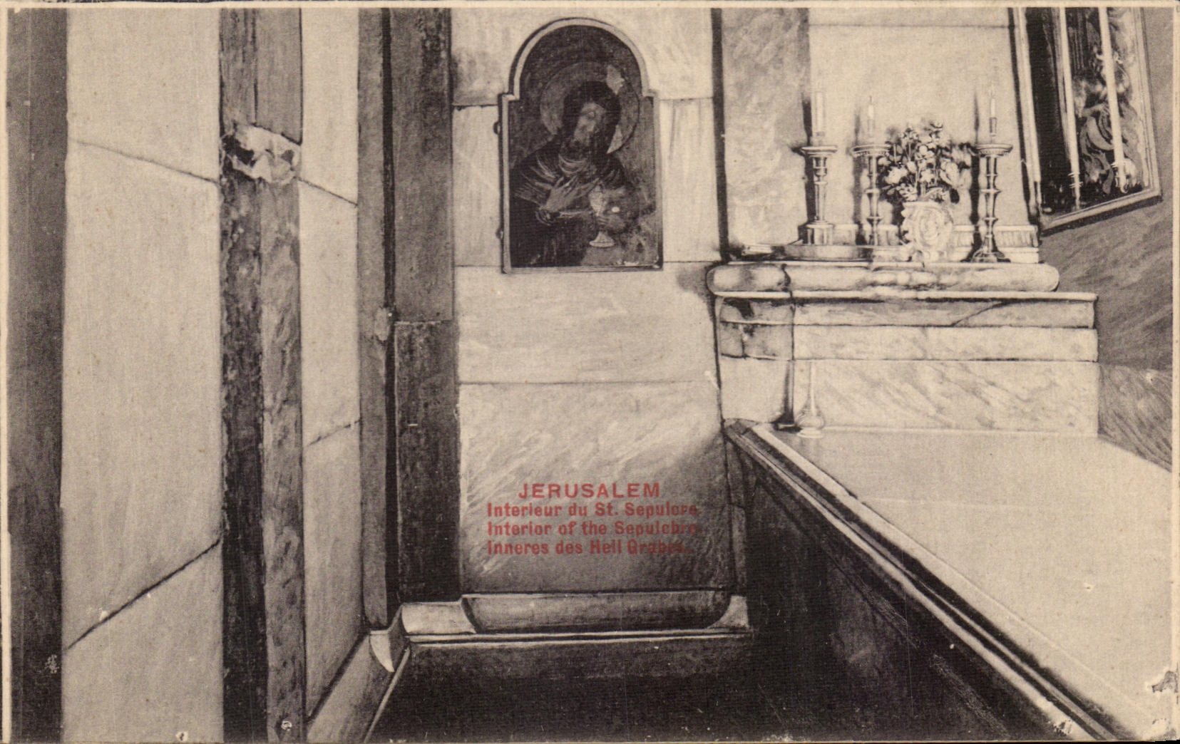 CPA Jerusalem Interior Of St Sepulchre