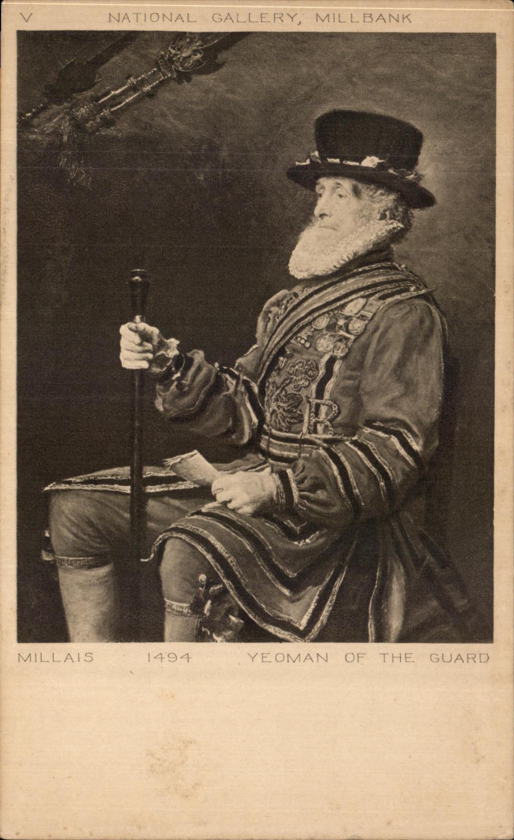 CPA Yeoman Of The Guard National Gallery Millais 