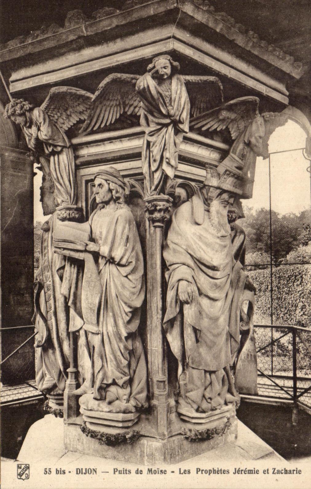 CPA Dijon Well Of Brace the Prophets Jeremie And Zacharie