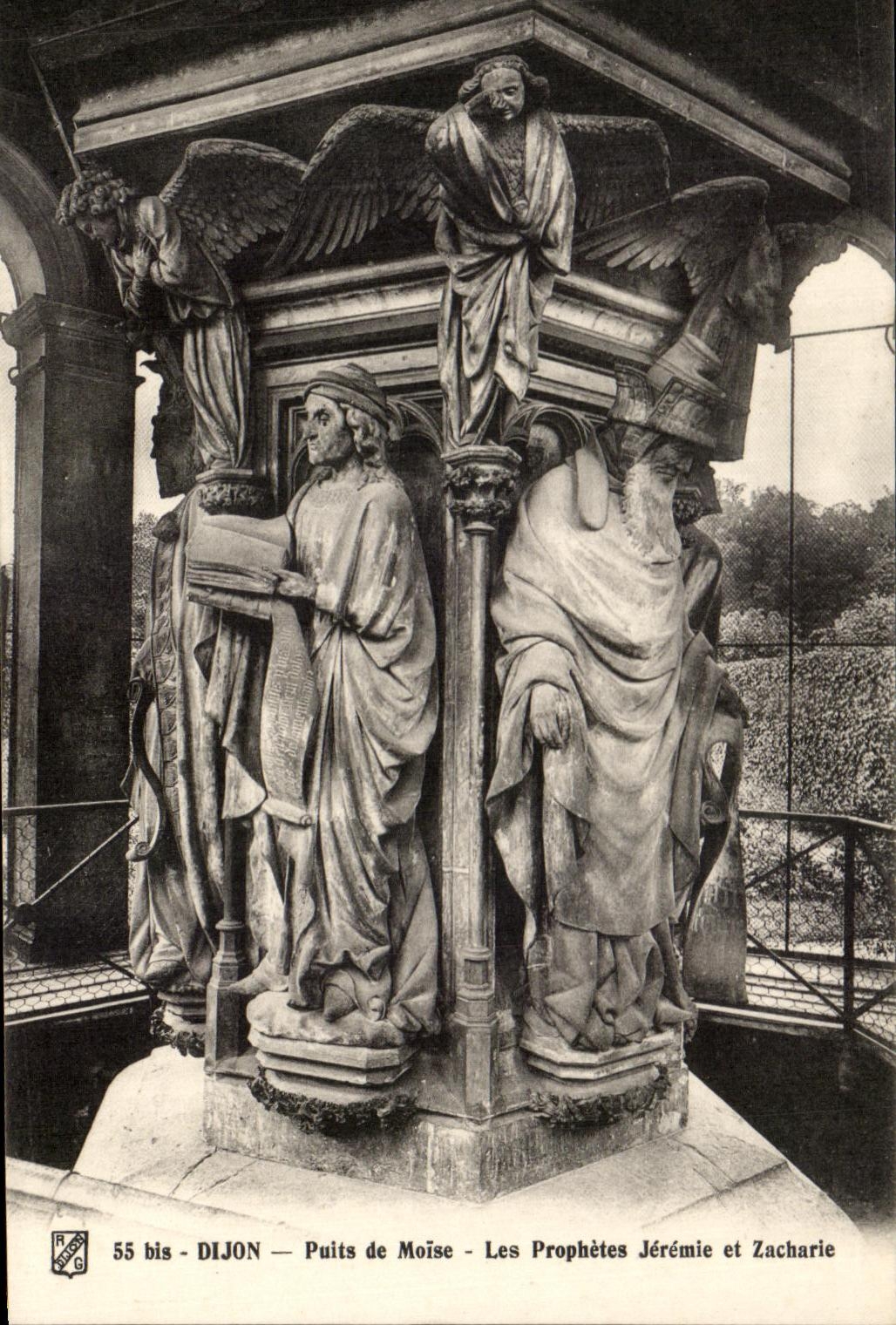 CPA Dijon Well Of Brace the Prophets Jeremie And Zacharie