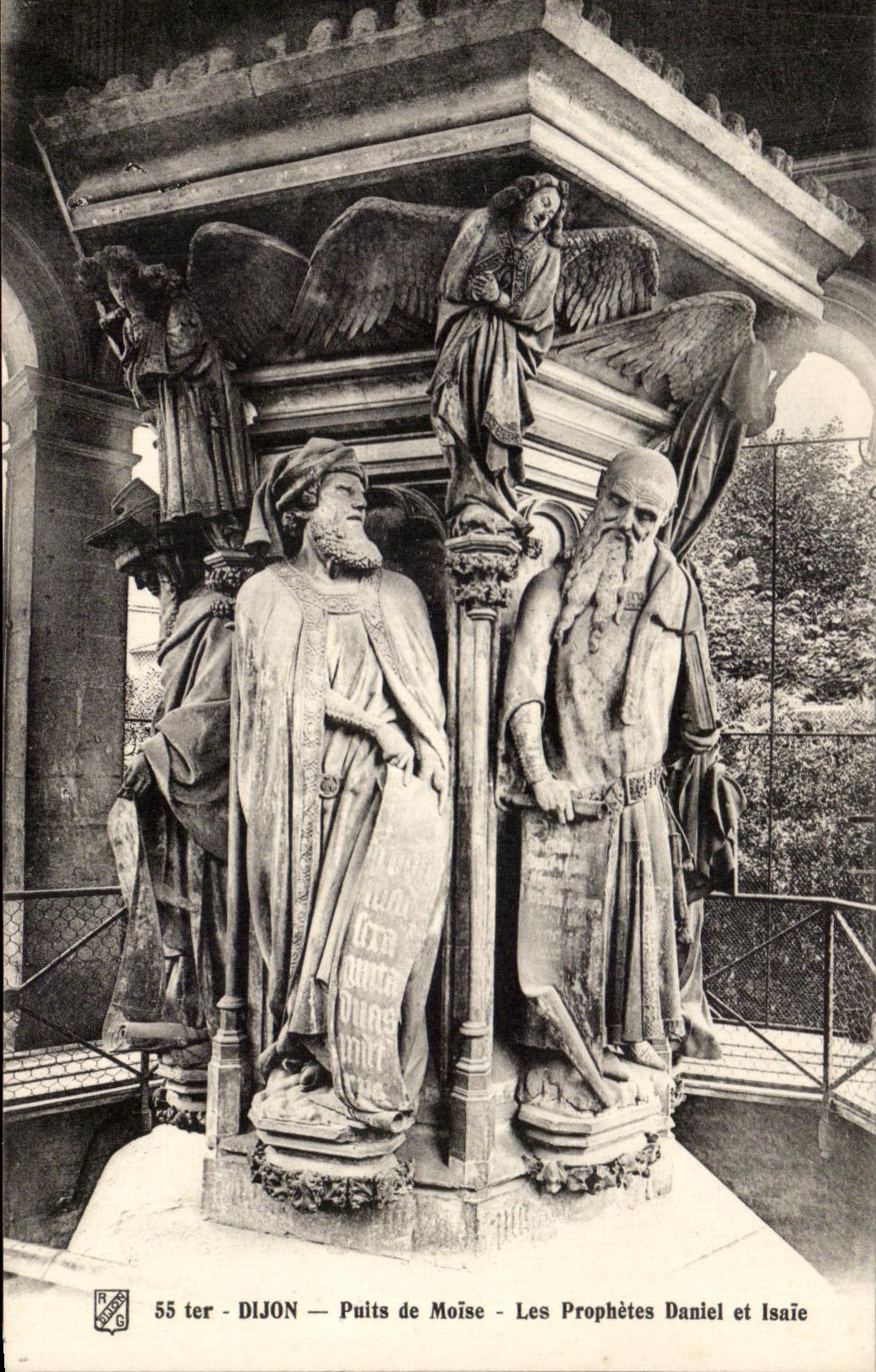 CPA Dijon Well Of Brace the Prophets Daniel And Isaie