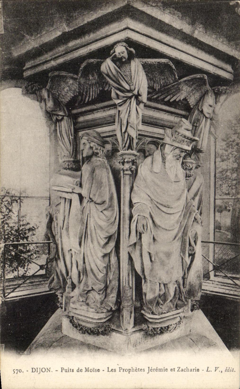 CPA Dijon Well Of Brace the Prophets Jeremie And Zacharie