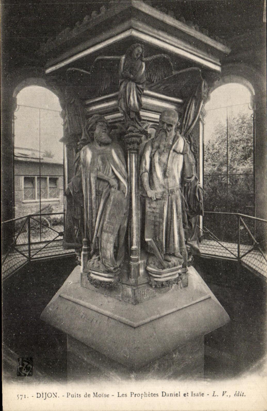 CPA Dijon Well Of Brace the Prophets Daniel And Isaie