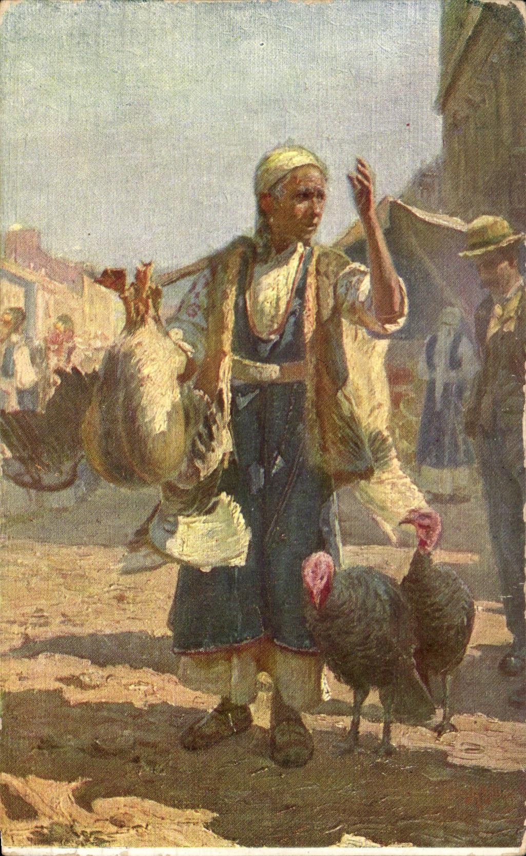 CPA Russie Folklore Femme 