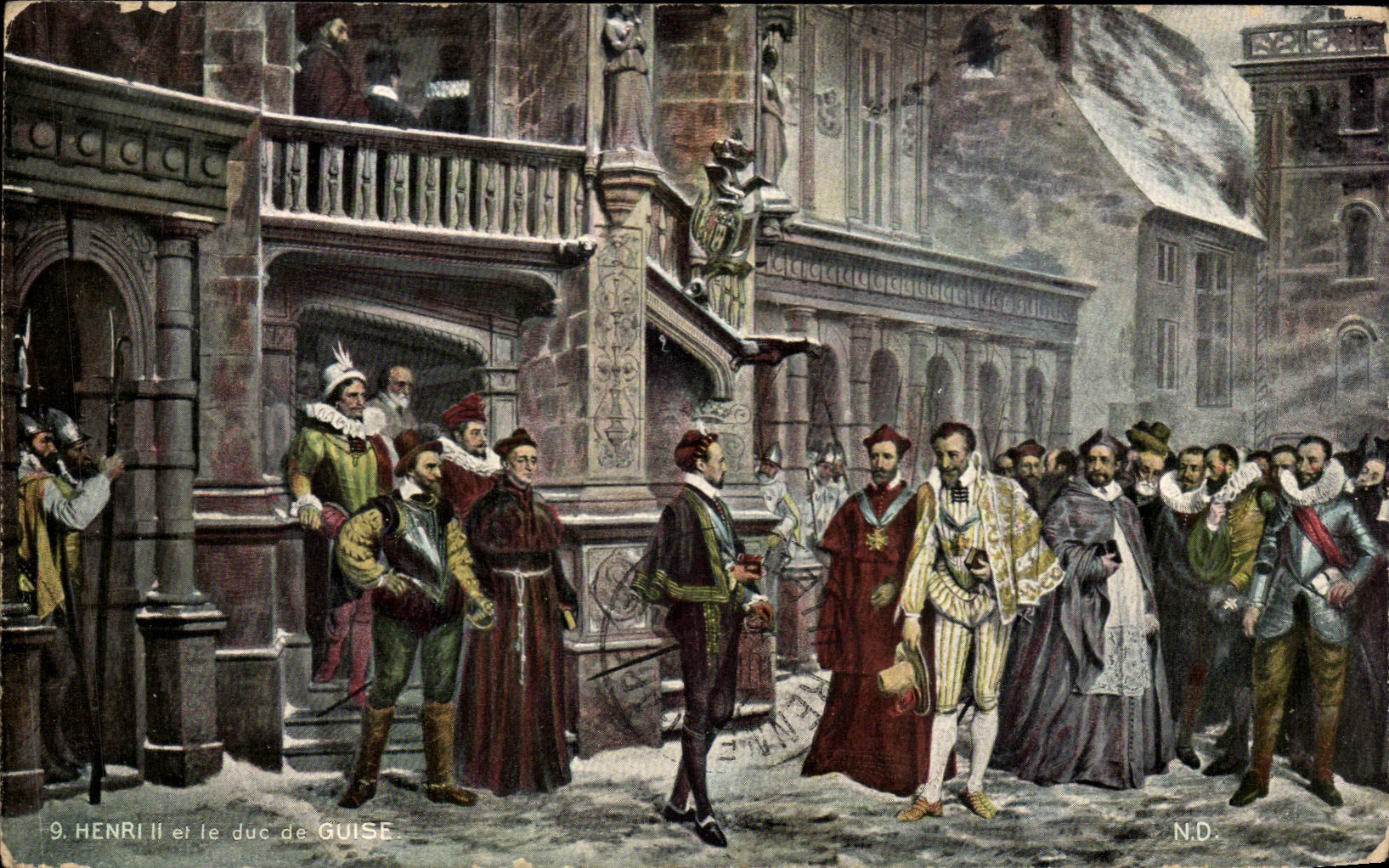 CPA Henri III et le duc de Guise