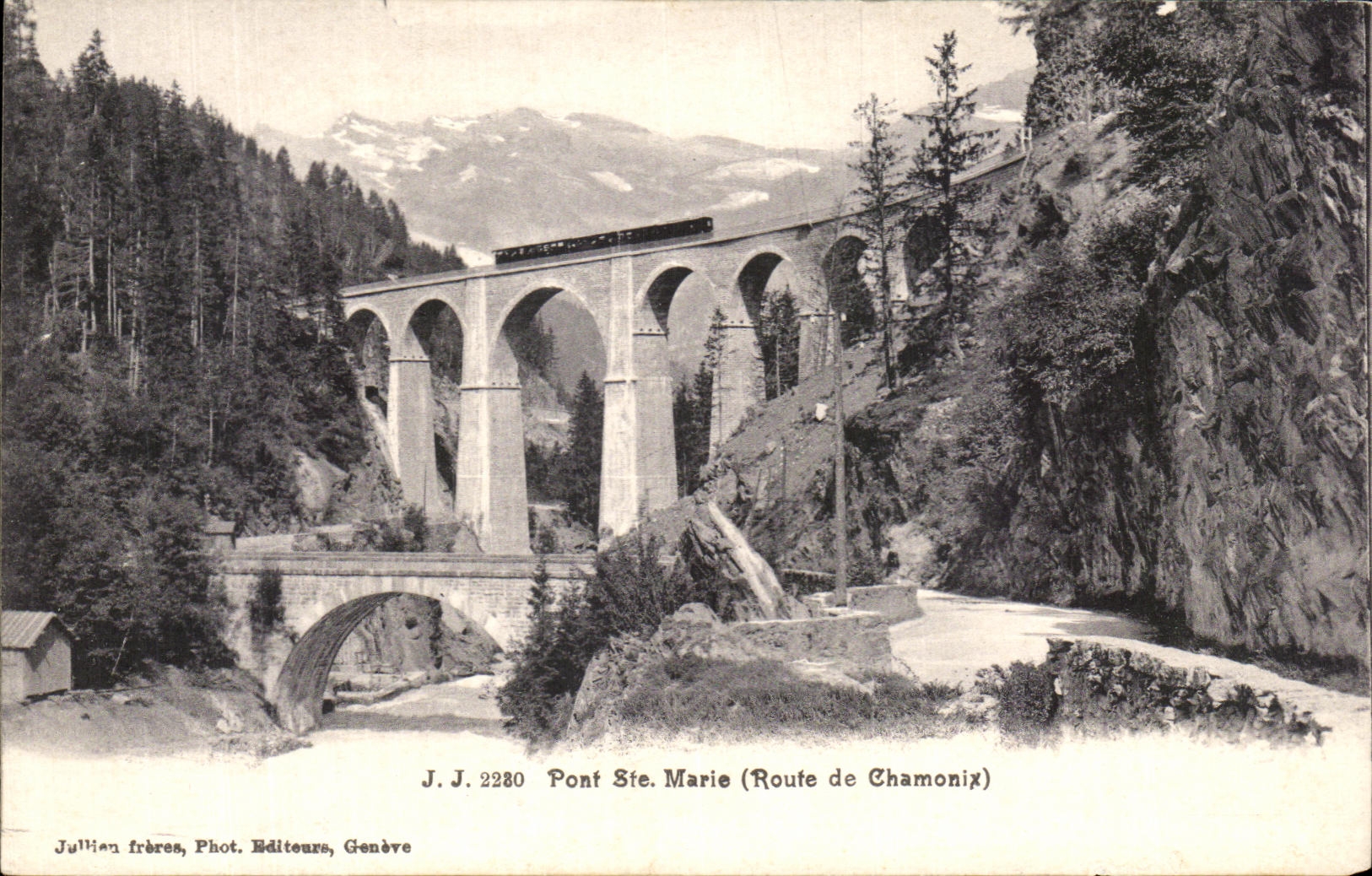 CPA Bridge Sfe Marie Road of Chamonix