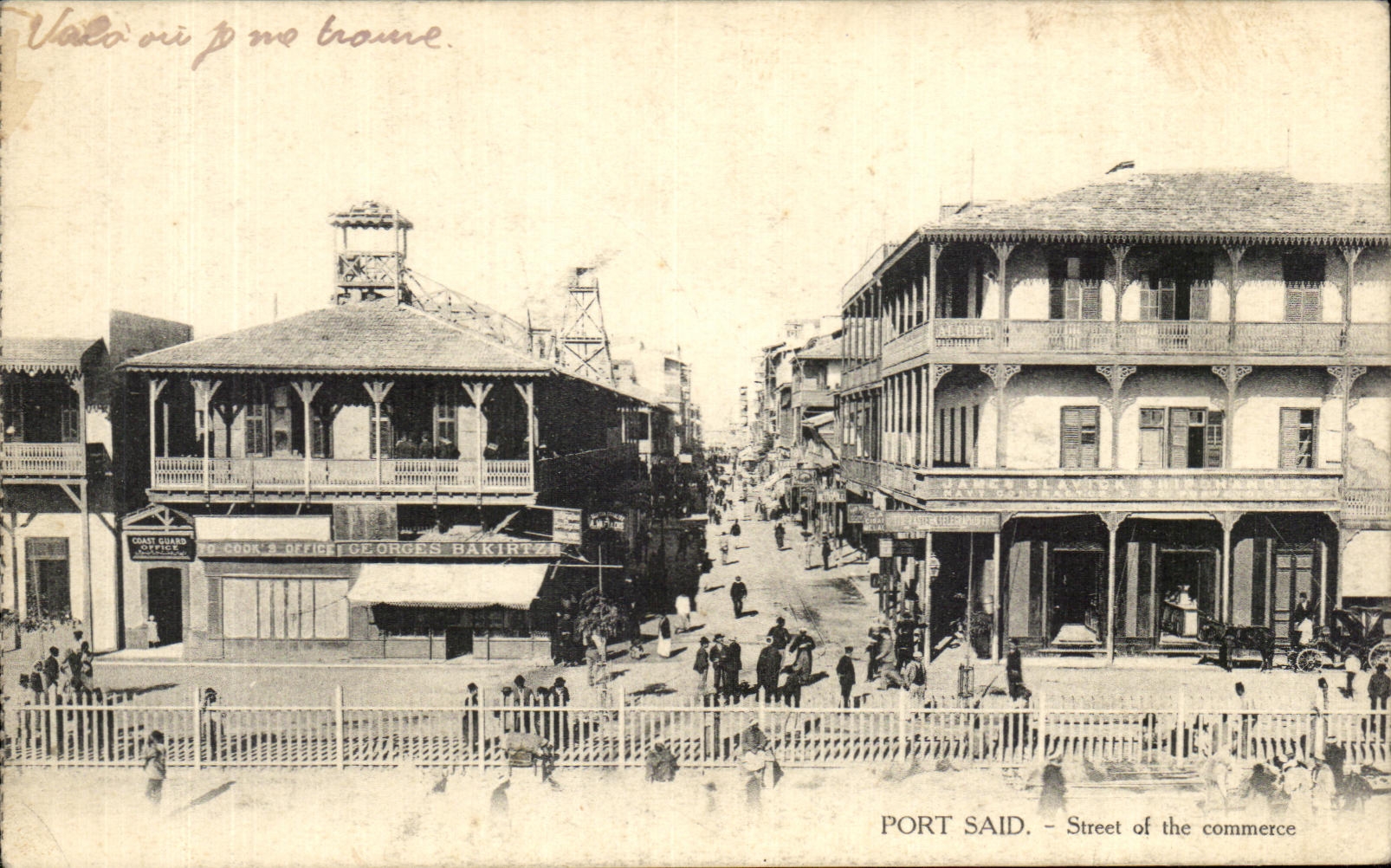 CPA Port Said Street Of The Commerce Egypte Georges Bakirtz