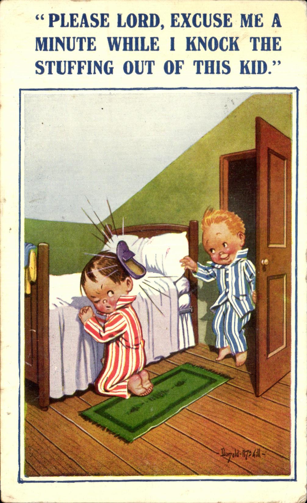 Senor Excuse de CPA Pleace me tiene minucioso mientras que golpeo el relleno fuera de este humor de Enfants del cabrito