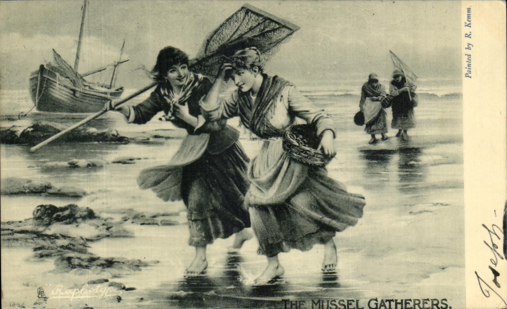 CPA The Mussel Gatherers Peche 