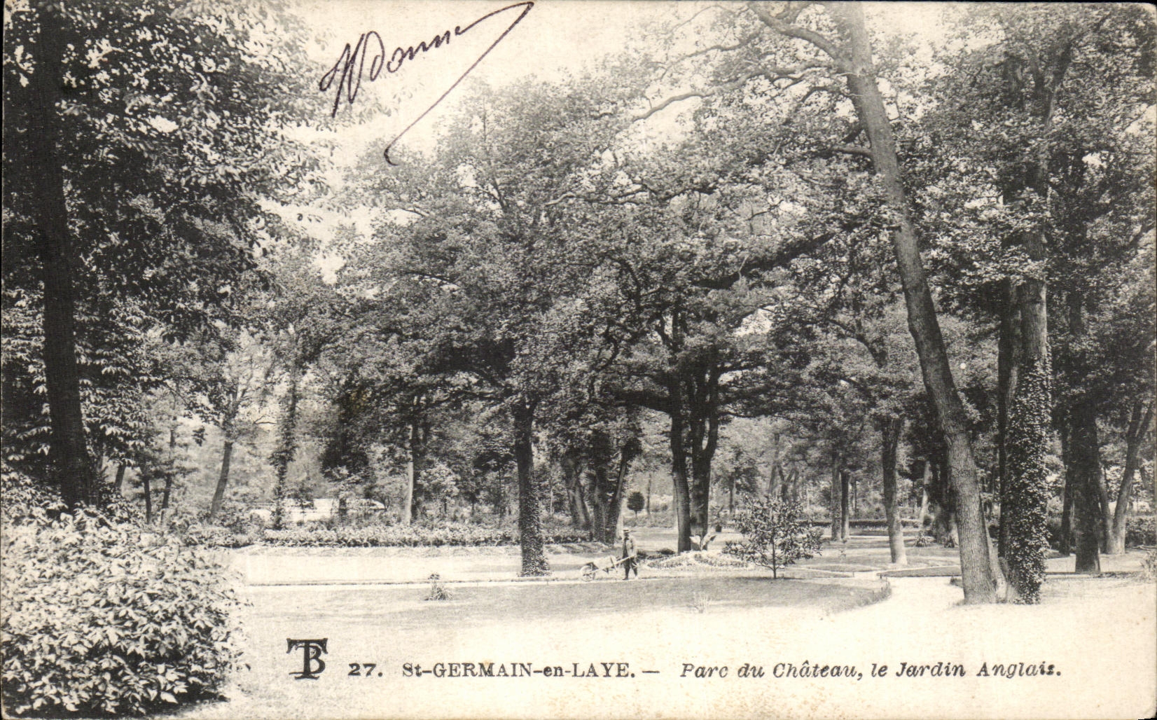 CPA St Germain En Laye Parc Du Chateau Le Jardin Anglais