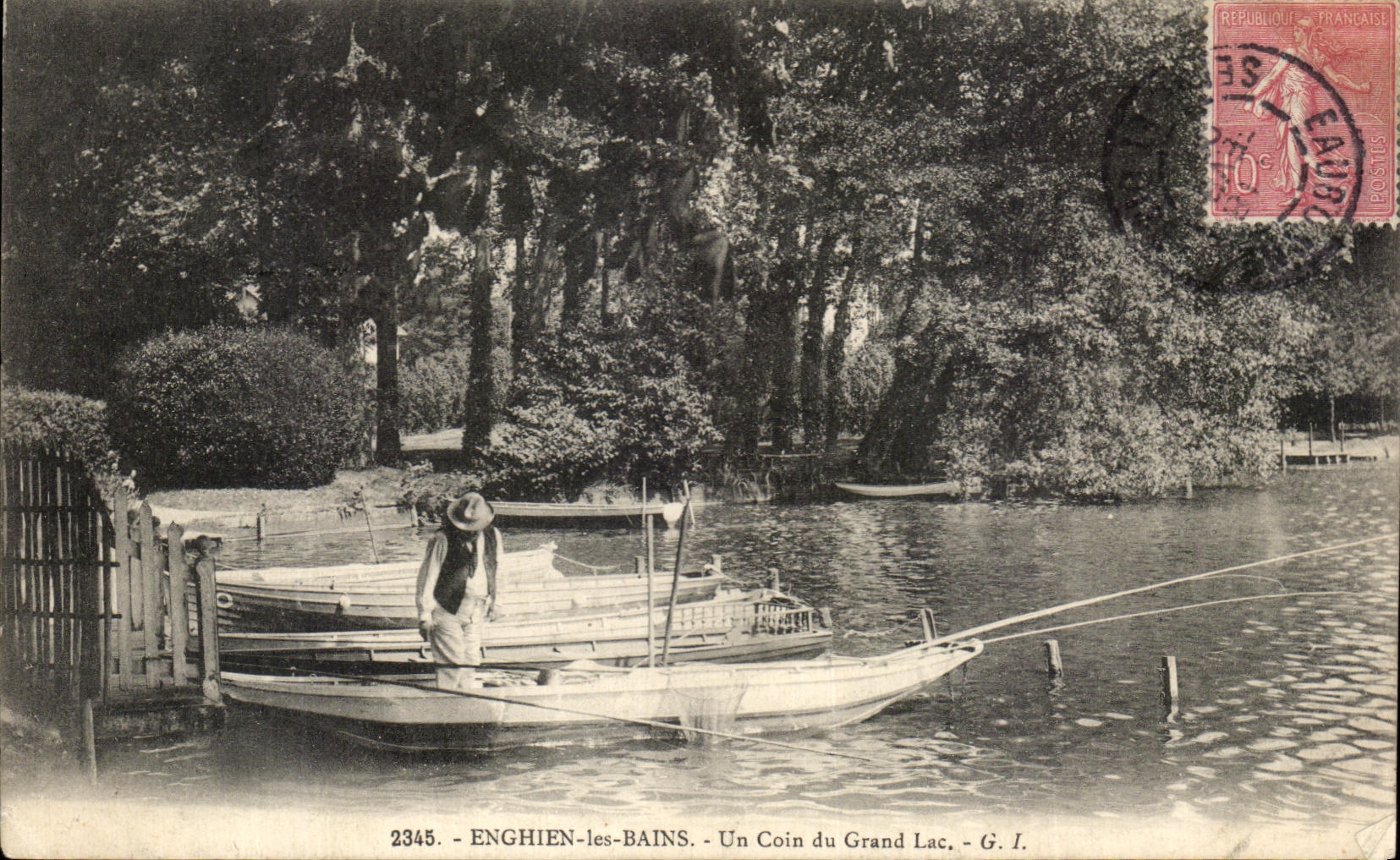 CPA Enghien Les Bains a Corner of the Large Lake