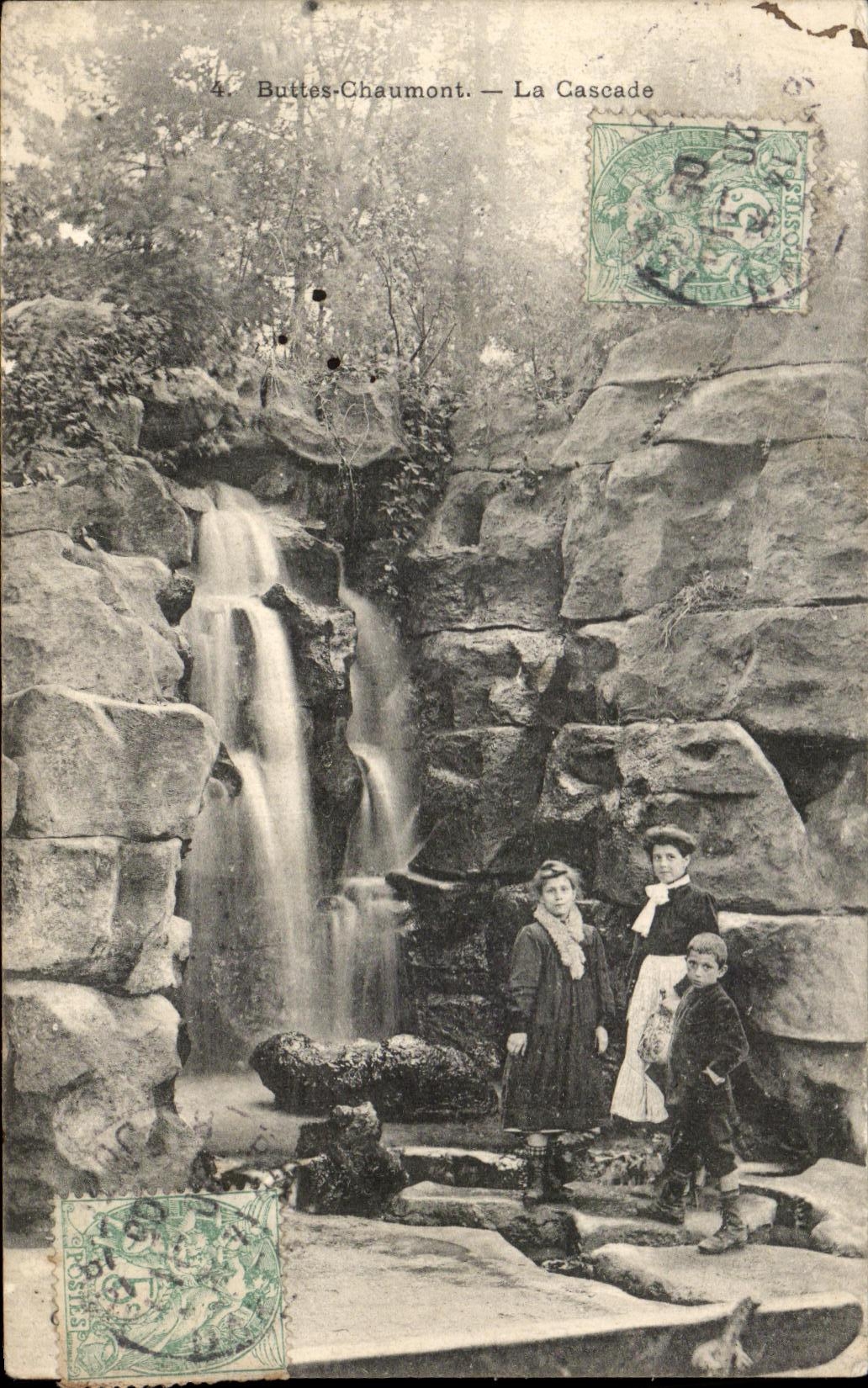 Hillocks de CPA Chaumont los ninos de Paris de la cascada
