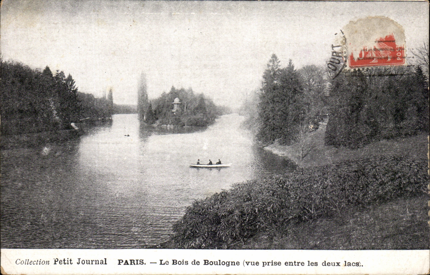 CPA Paris the Wood Of Boulogne Seen from between the two lakes