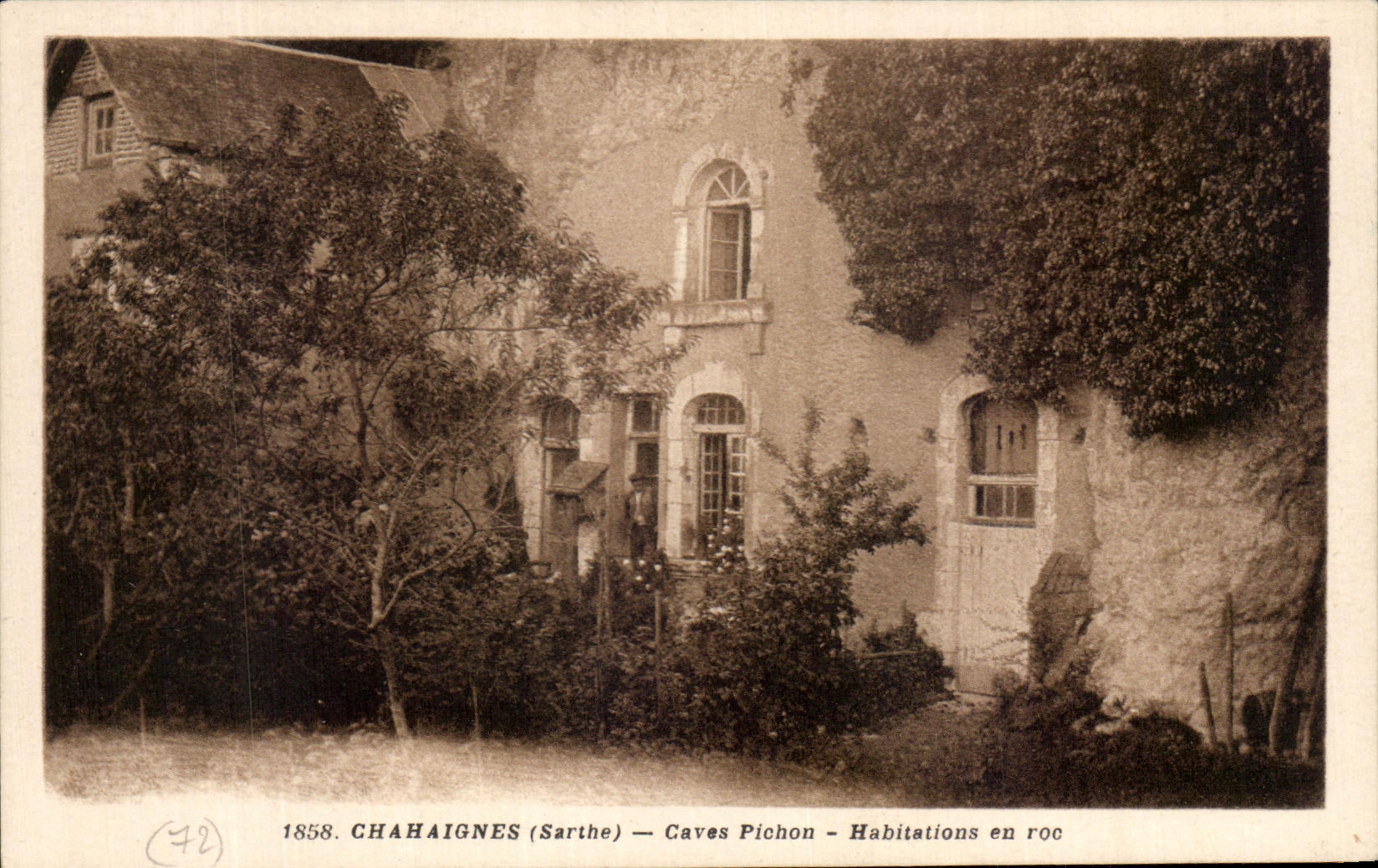 CPA Chahaignes Cellars Pichon Dwellings In Rock