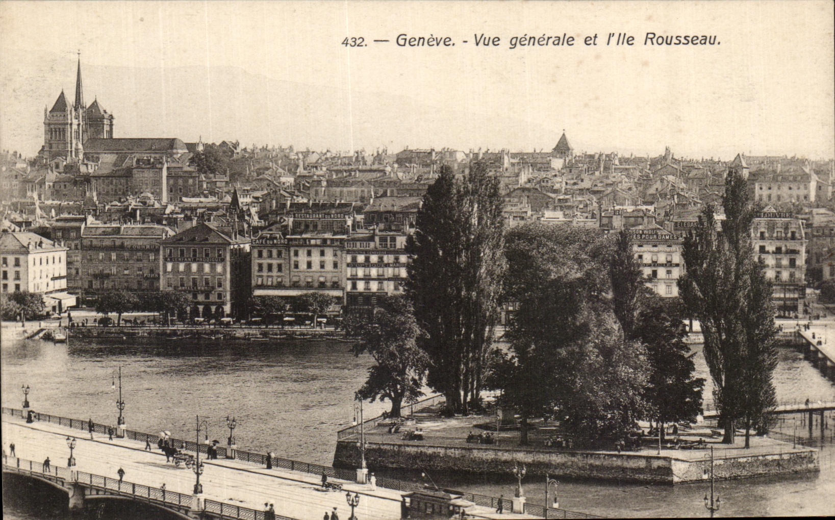 CPA Geneva View And I' Rousseau