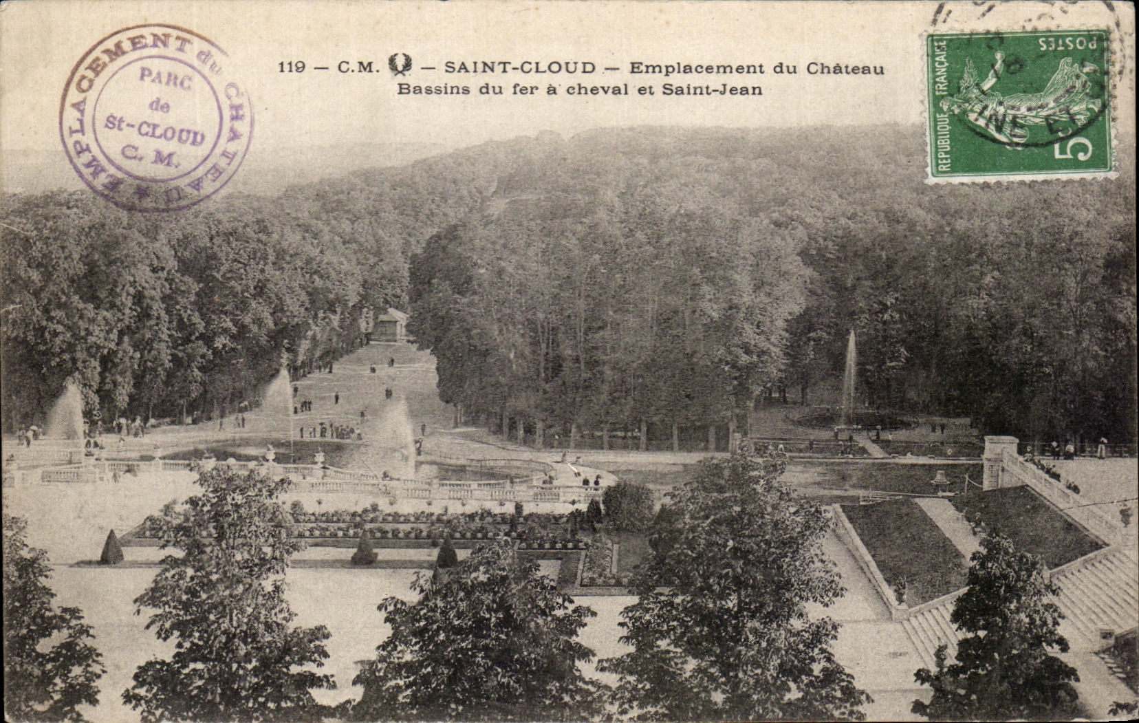 CPA Saint Cloud Emplacement of the Castle Basins of the horseshoe and Saint Jean