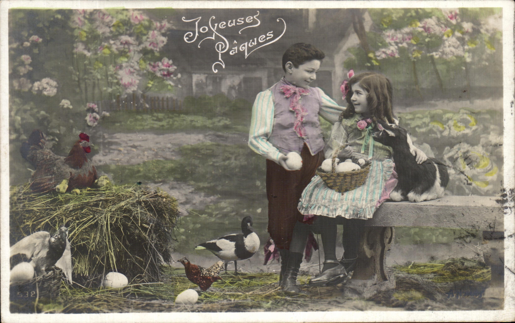 CPA Fantasy Children Easter Goat