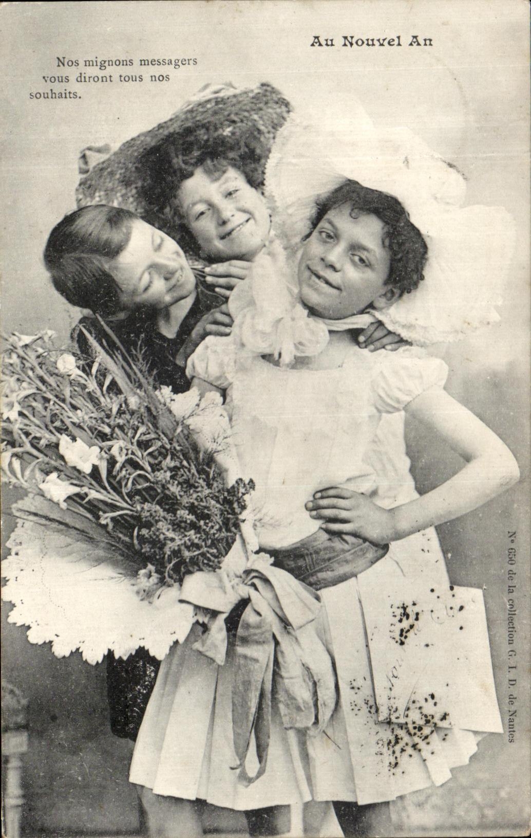 CPA Fantasy Children At New Year's day