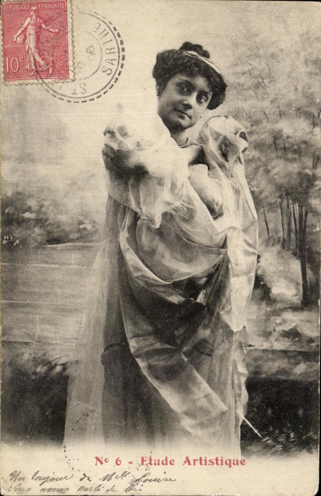 CPA Fantaisie Femme Etude artistique 