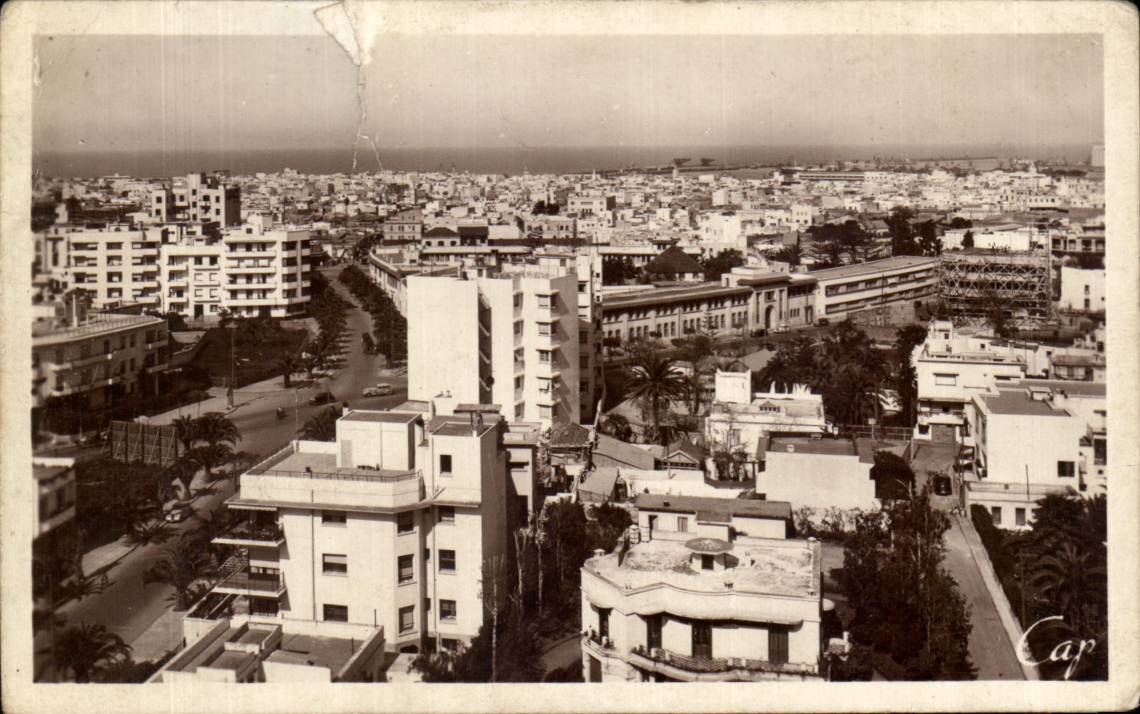 CPA Maroc Casablanca Avenue du parc et le petit lycee