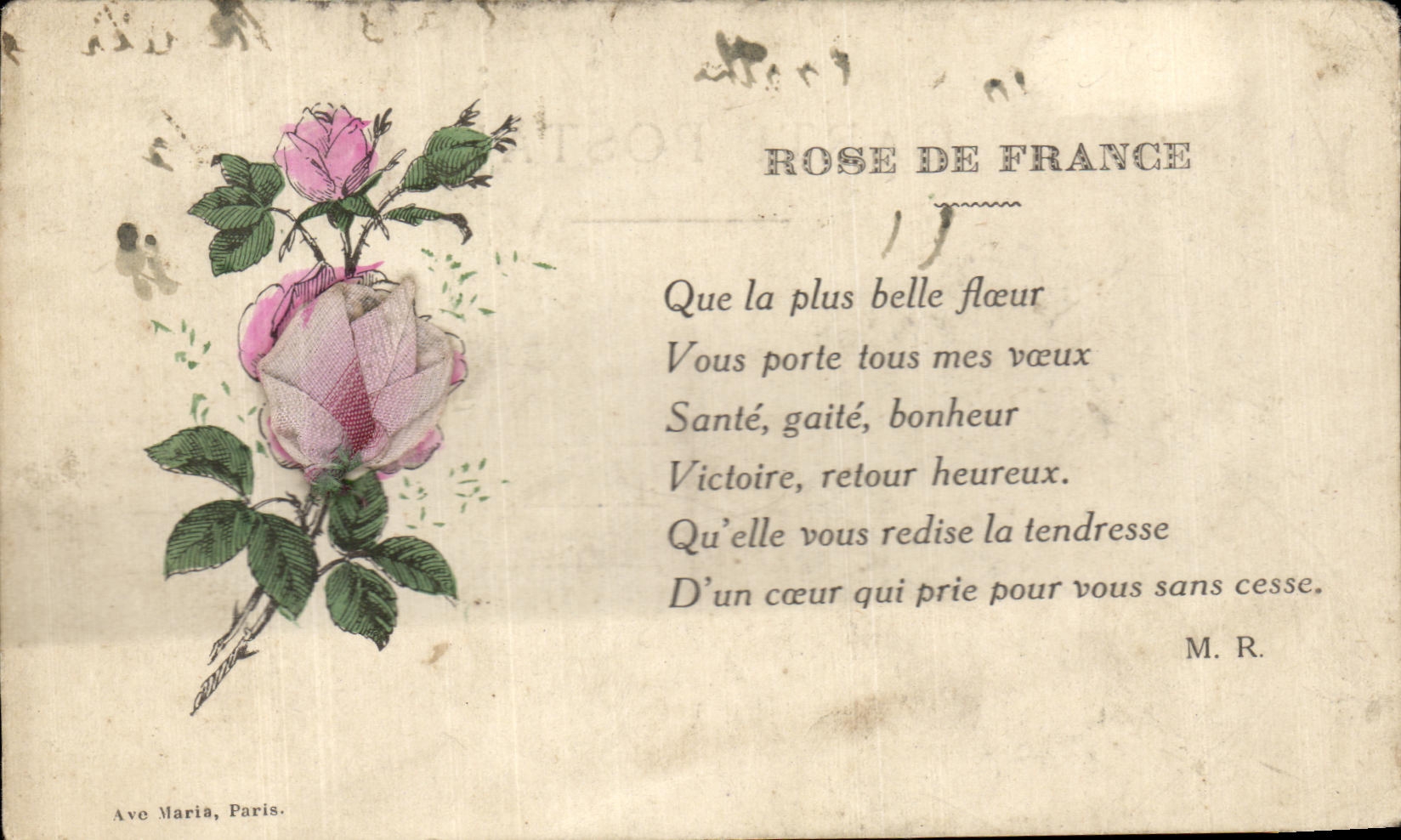 La fantasia de CPA florece a Rose de Francia