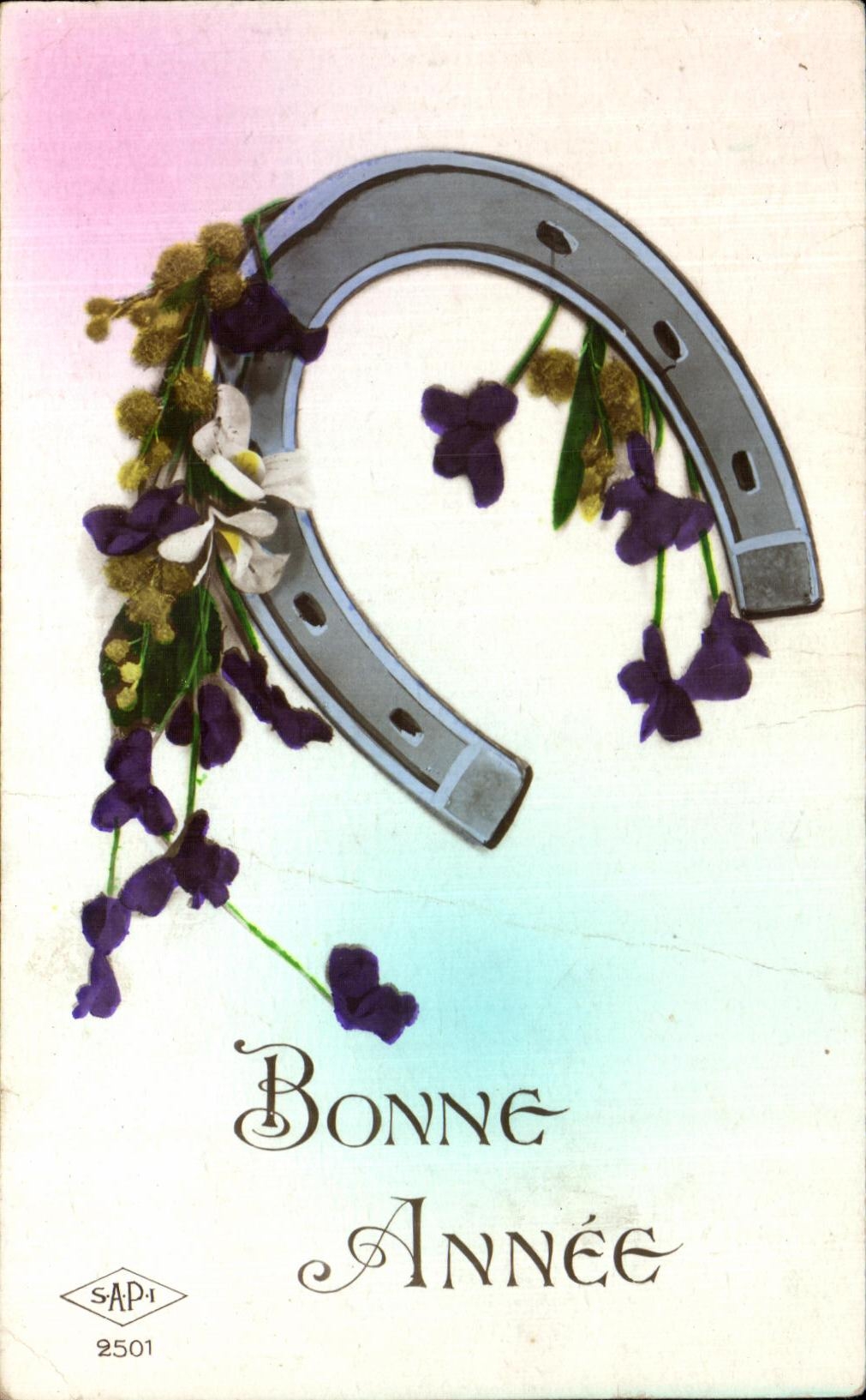 CPA Fantaisie Horseshoe Happy New Year