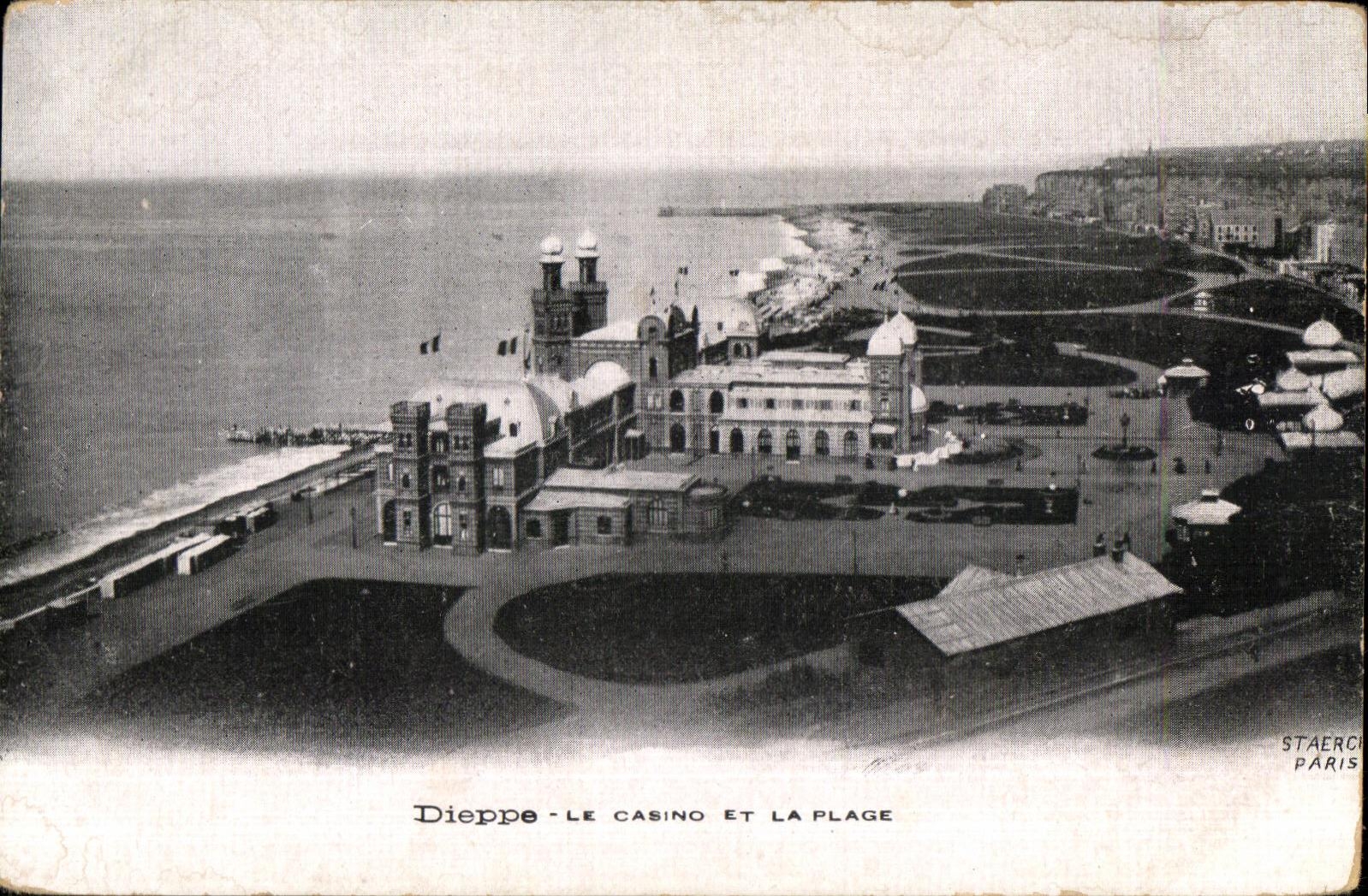CPA Dieppe el casino y la playa