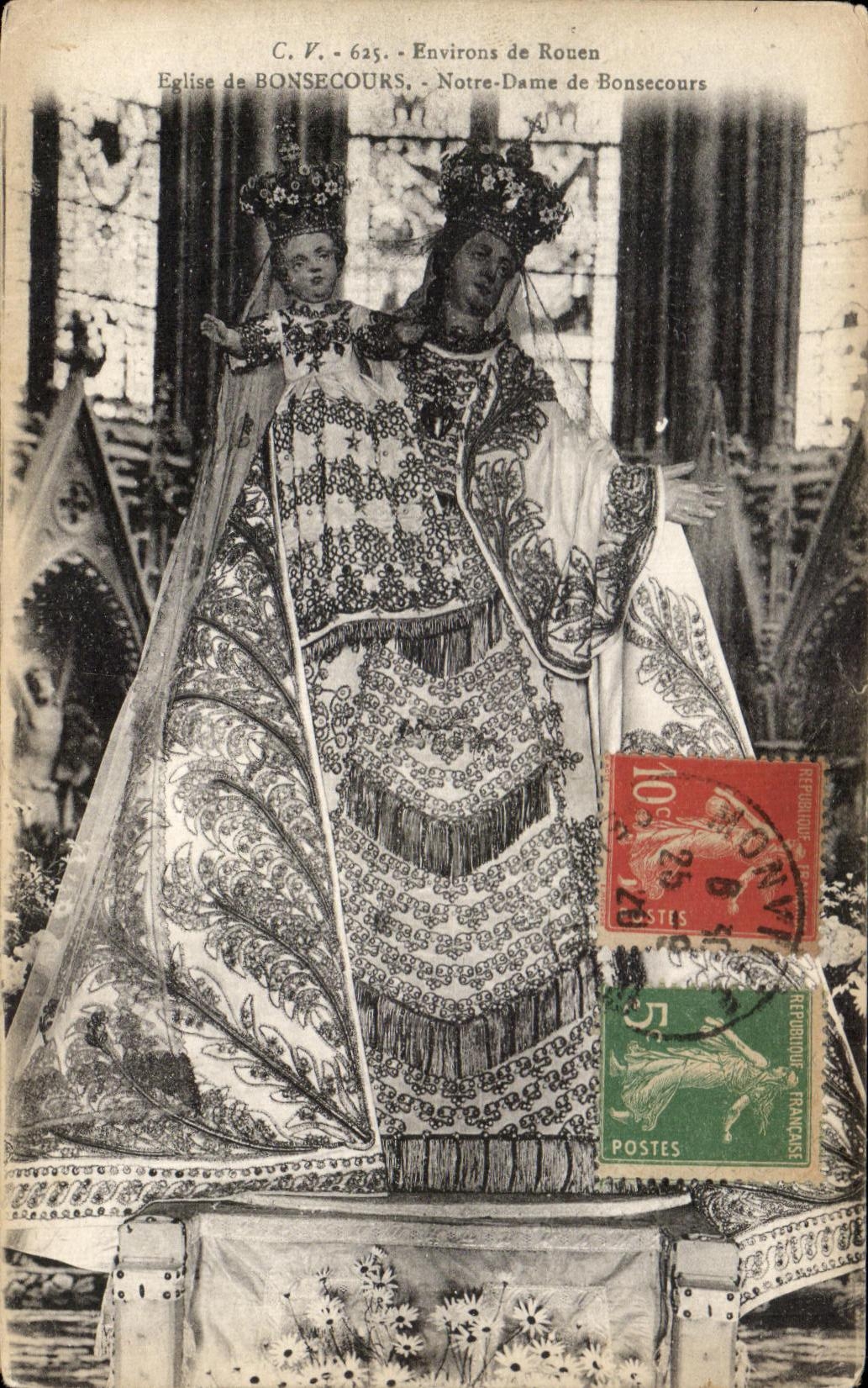 CPA Surroundings of Rouen Church of Bonsecours Notre Dame de Bonsecours