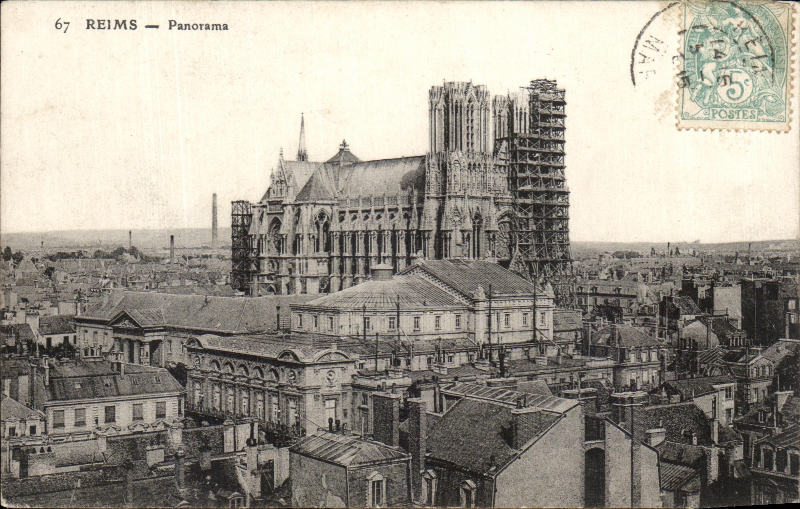 CPA Rheims Panorama