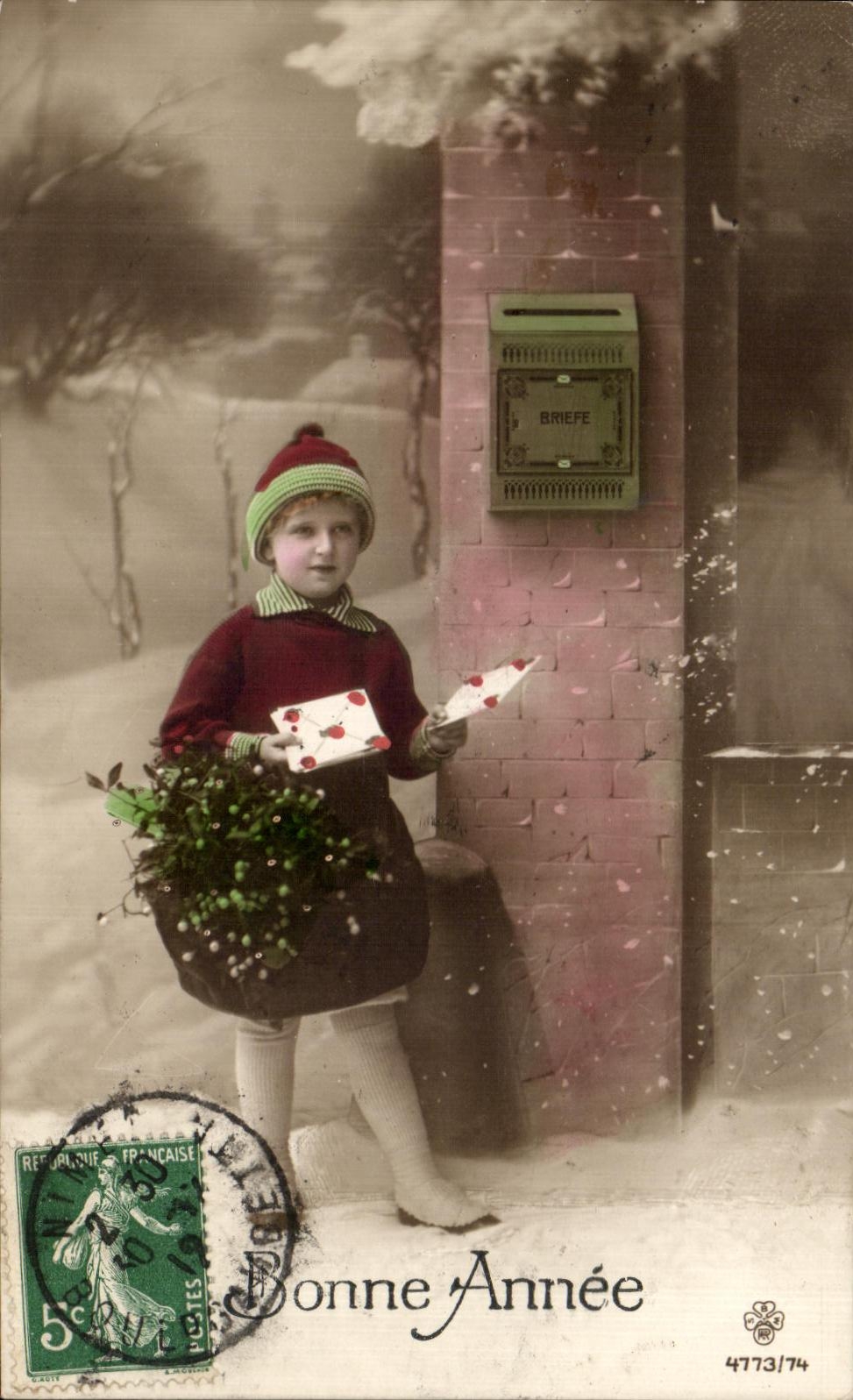 CPA Bonne Annee Enfant