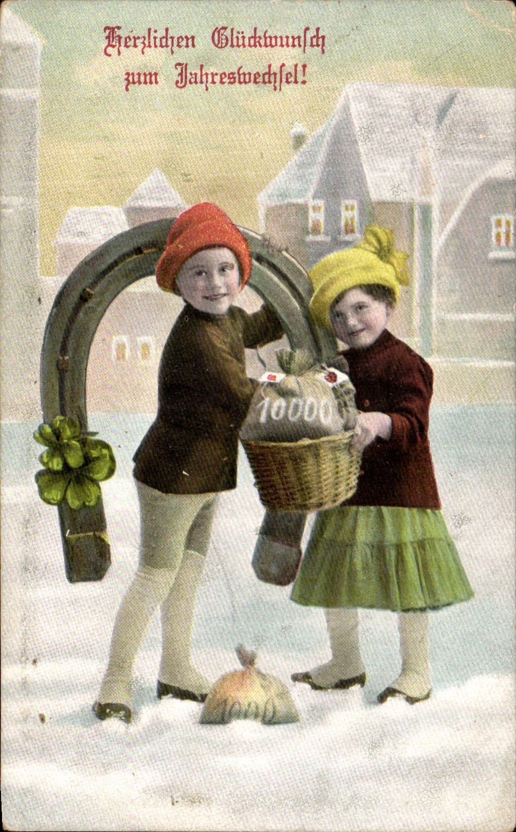 Ninos de CPA Fantaisie de herradura