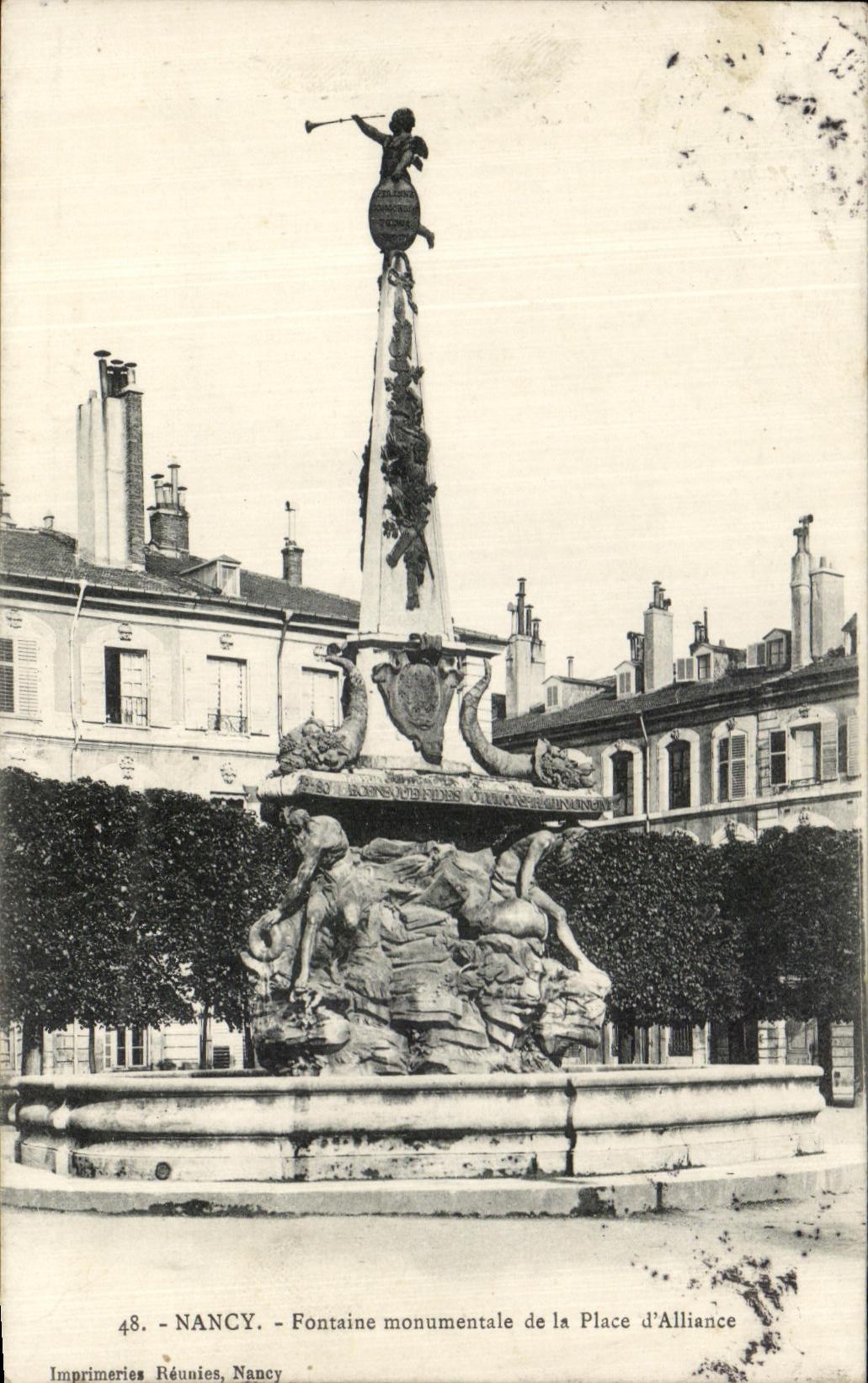 CPA Nancy Fontaine monumentale de la Place d'Alliance