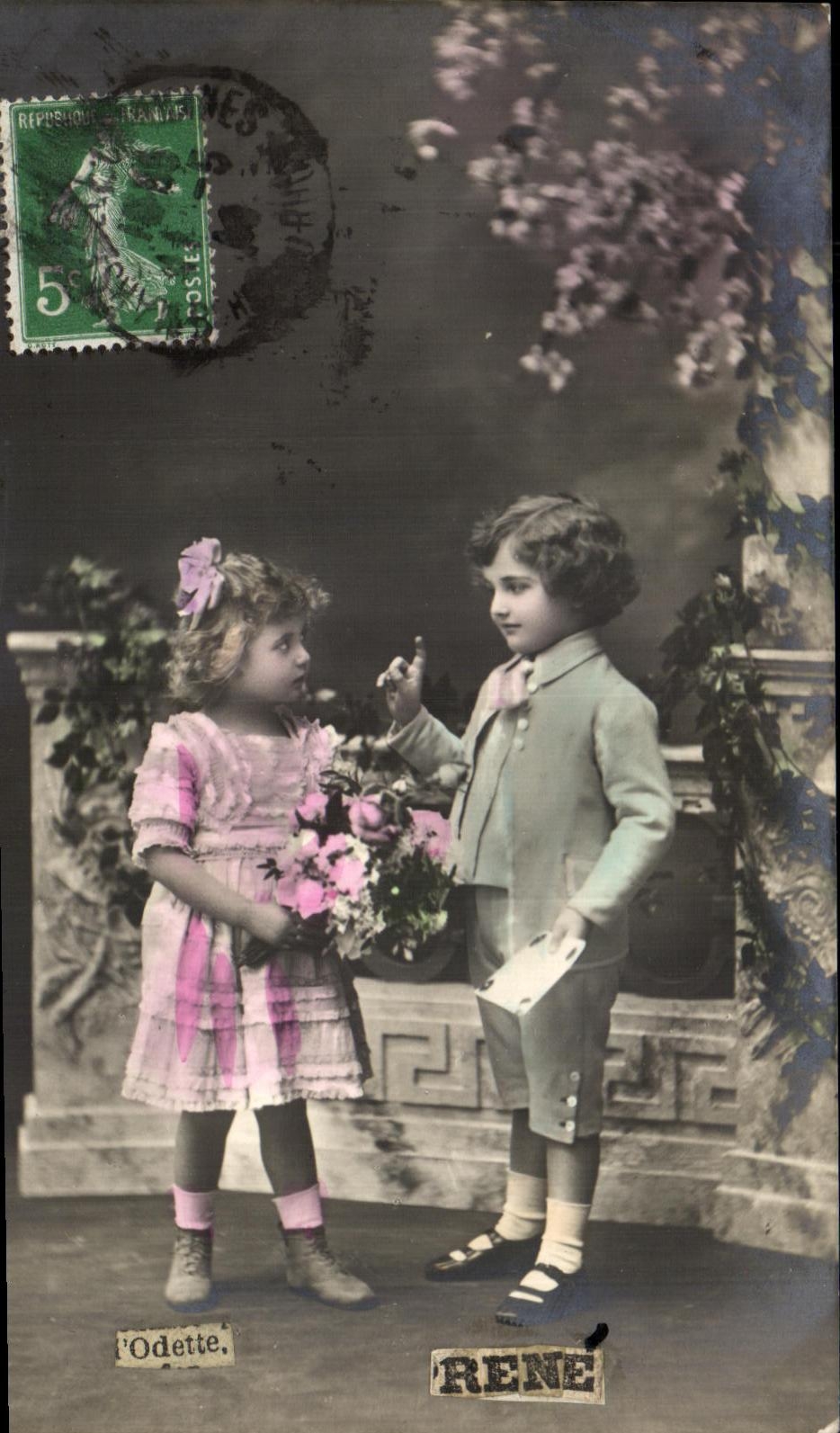 CPA Fantaisie Enfants odette Rene 