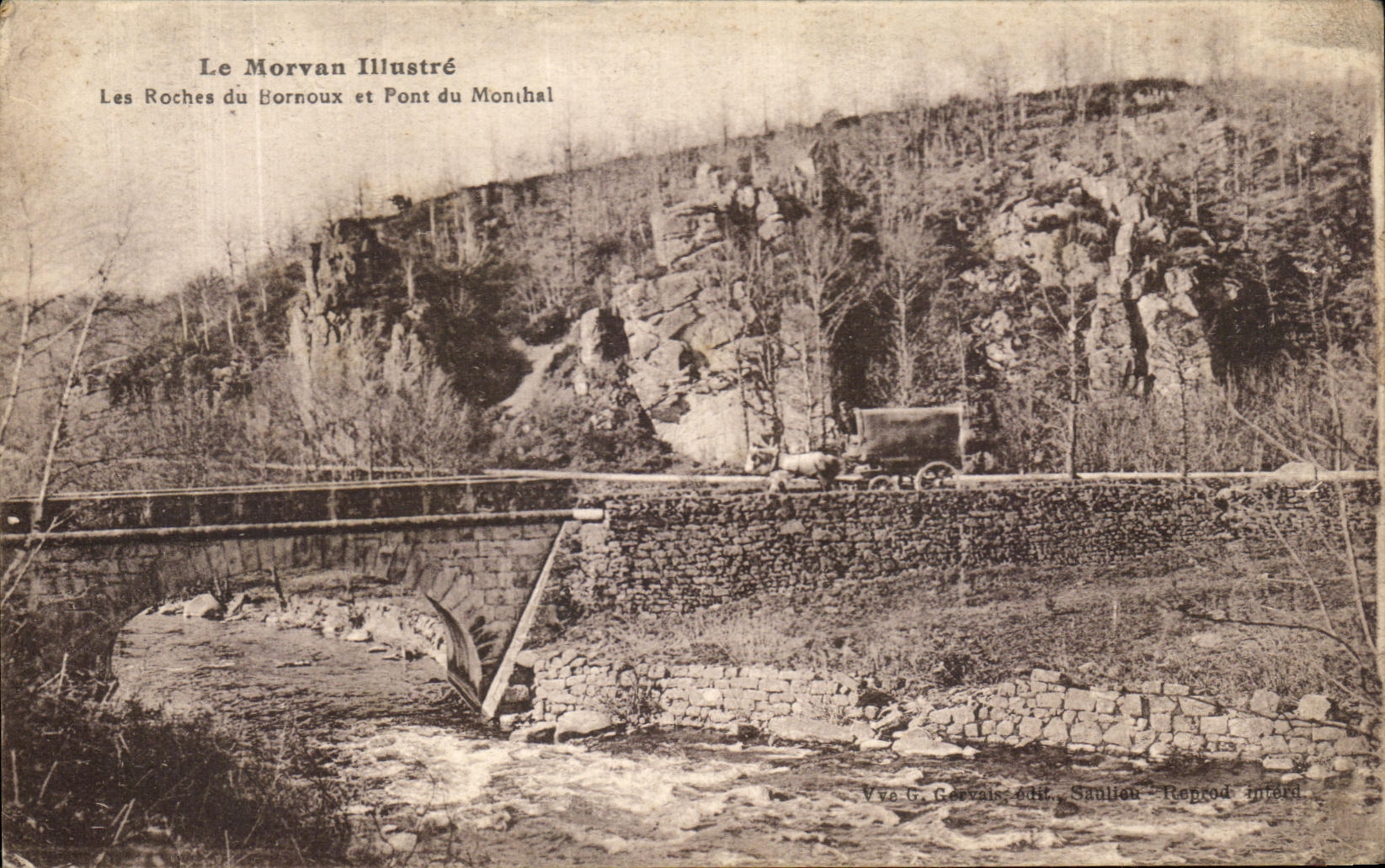 CPA Le Morvan Illustre Les Roches Du Bournoux Et Pont Du Monthal
