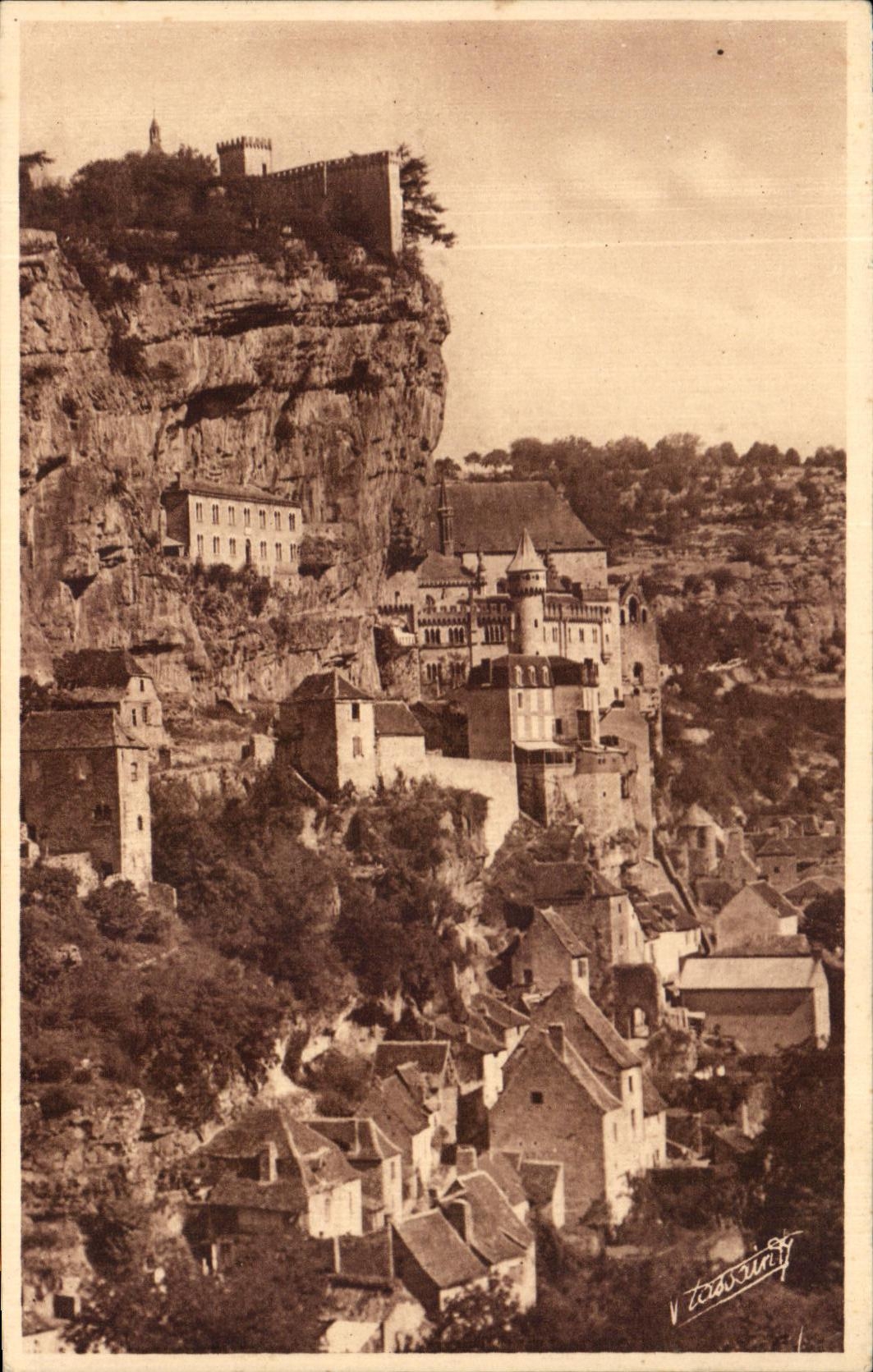 CPA En Quercy Rocamadour Vue Generale Au Couchant