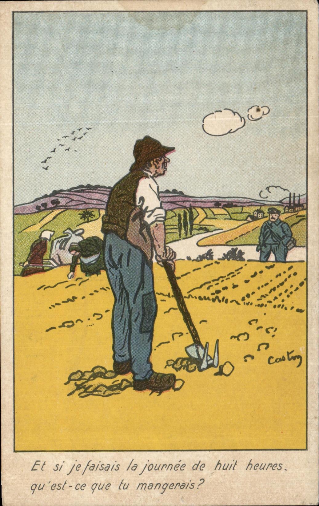 CPA And If I Made the Eight Hours Day peasant