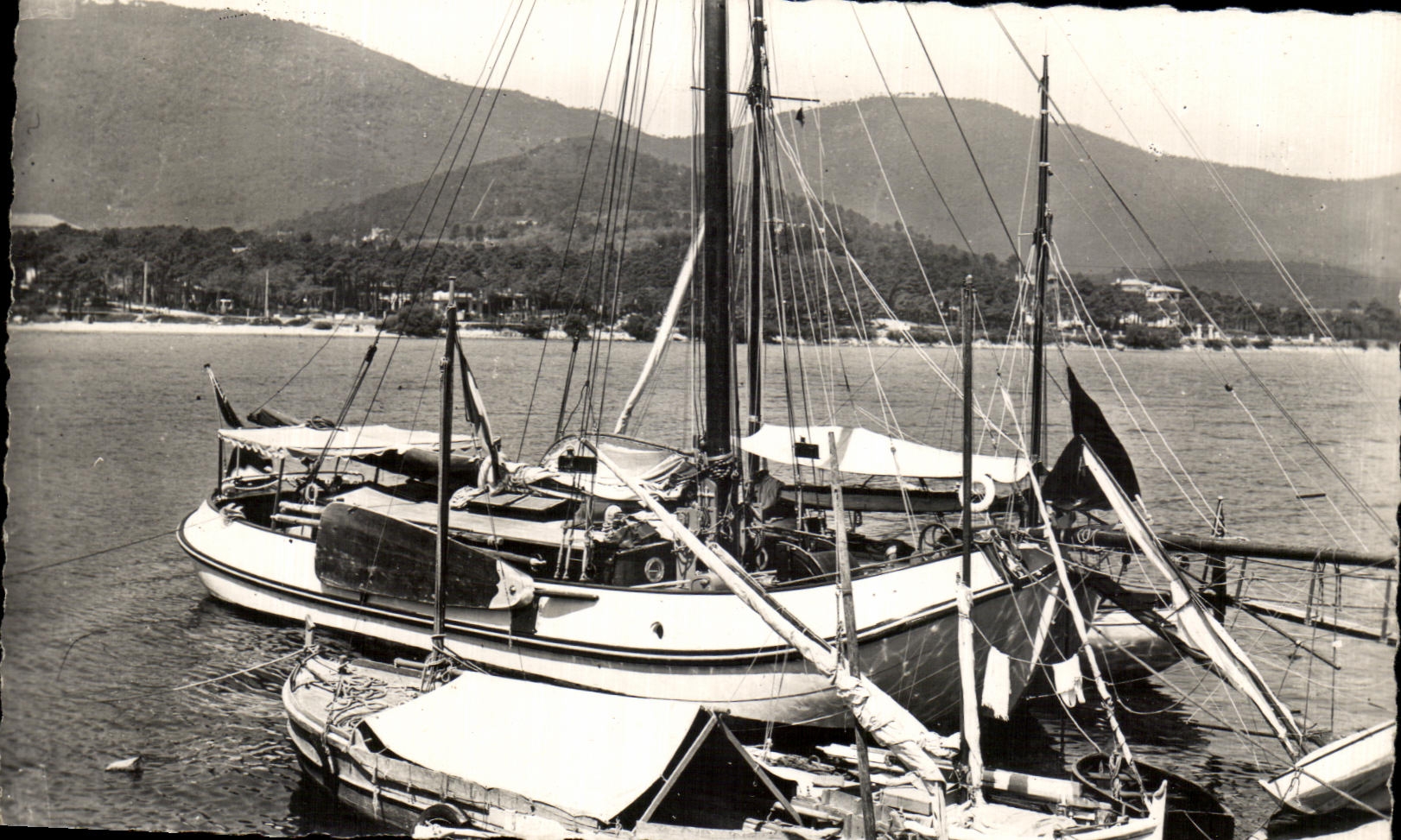 CPA the Dimension Of Cavalaire Azure On Sea a Corner of the Port Boat