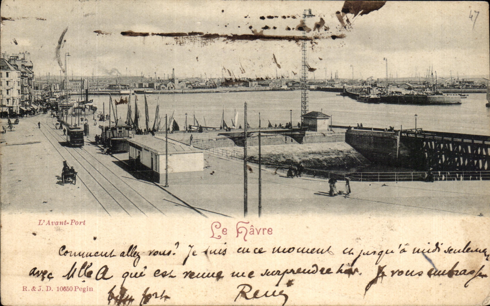 CPA antes de Le Havre portuario