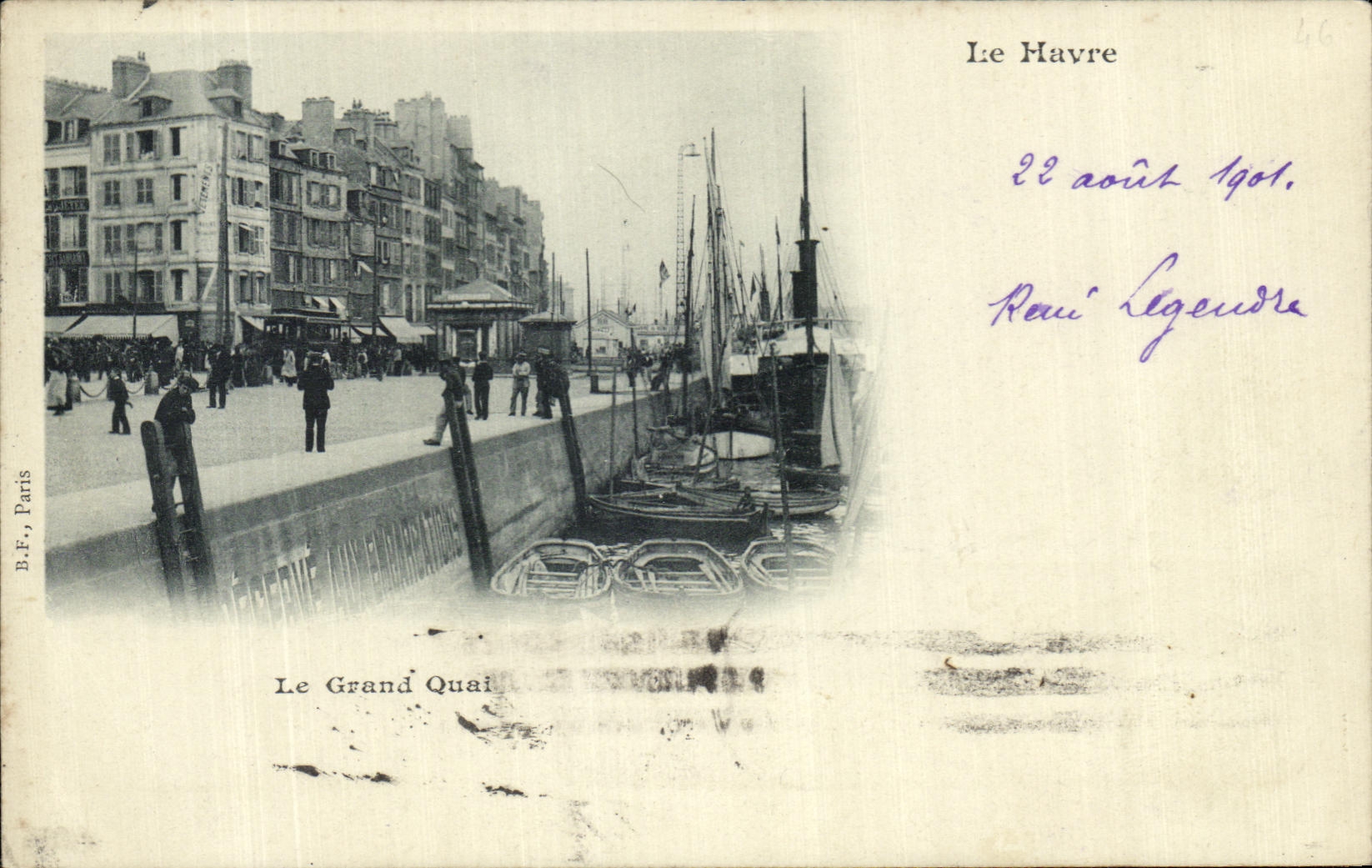CPA Le Havre the Large Quay Boats