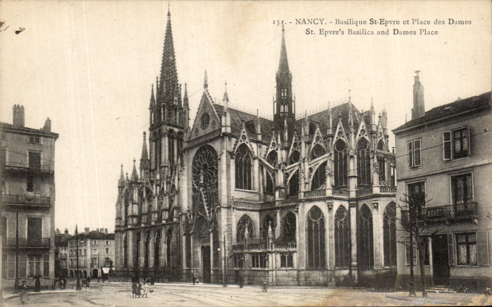 CPA Nancy Basilique St Epvre et Place des Dames